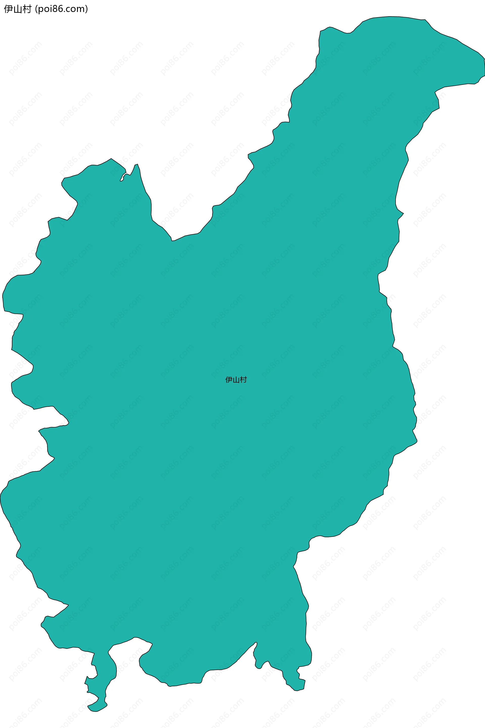 伊山村边界地图