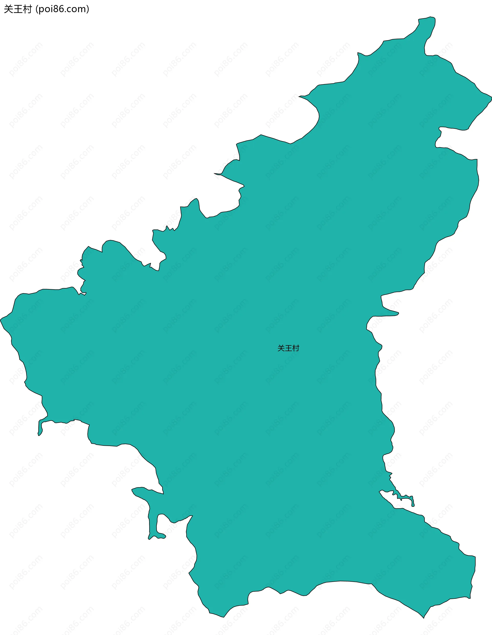 关王村边界地图