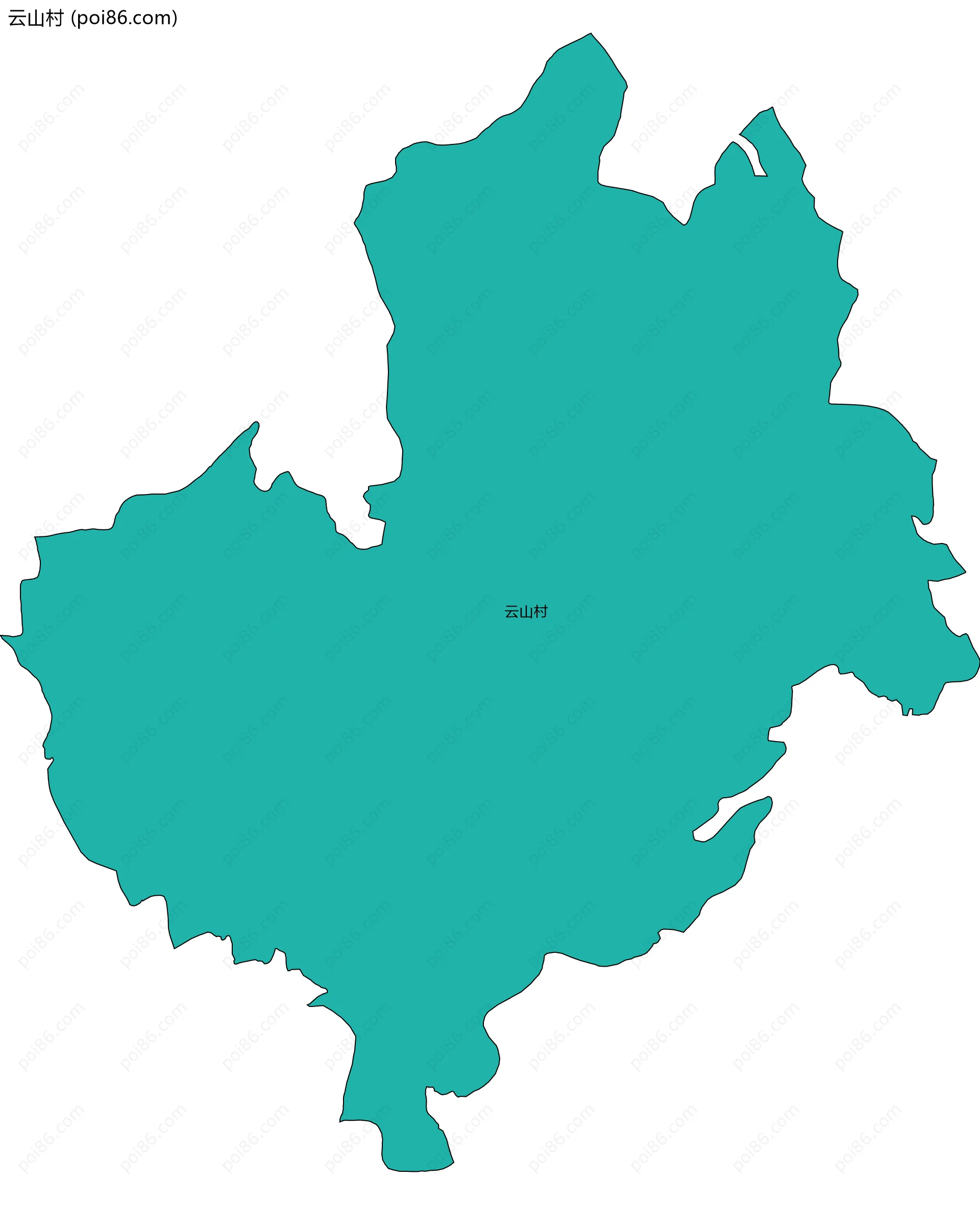 云山村边界地图