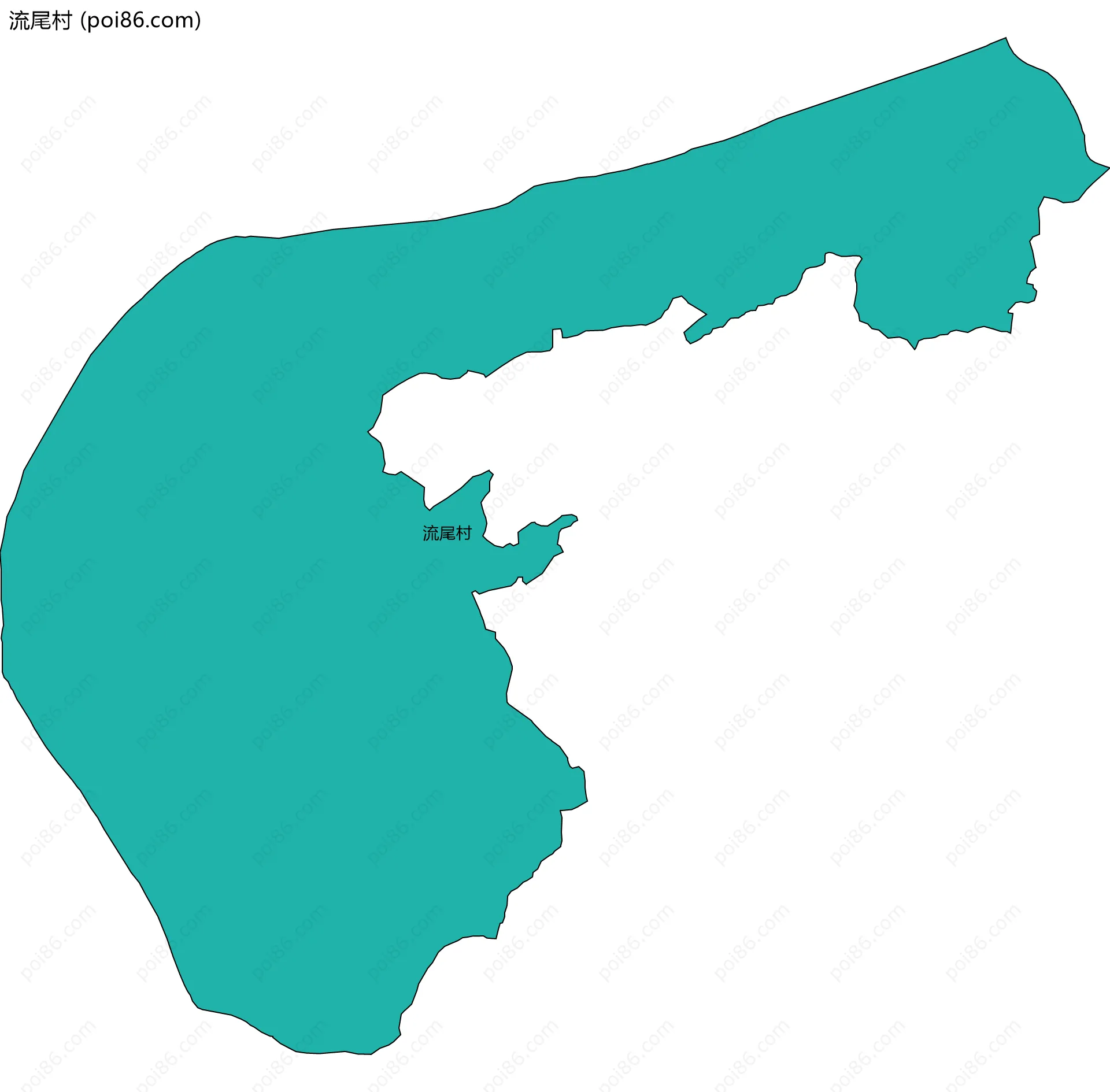 流尾村边界地图