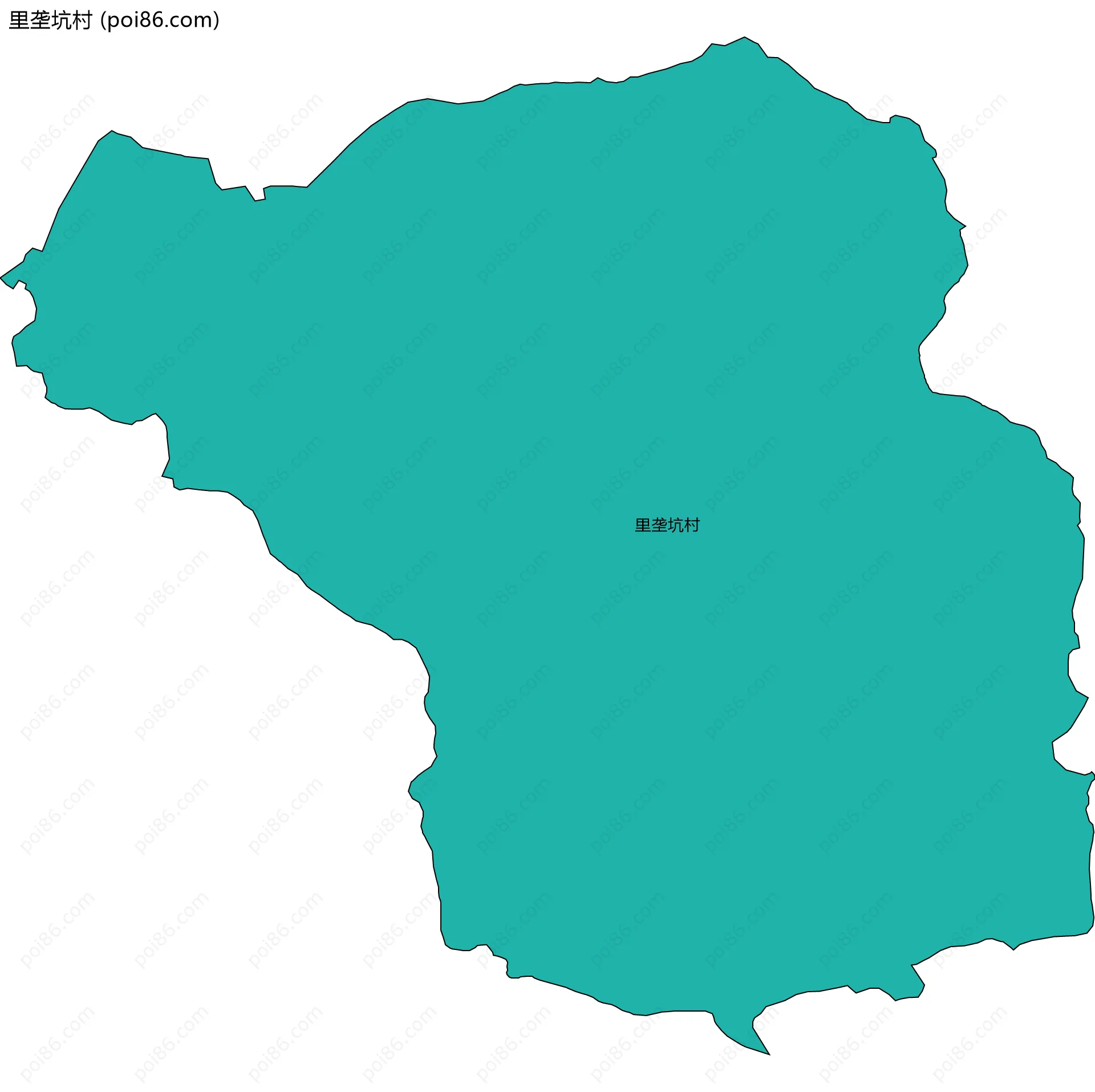 里垄坑村边界地图