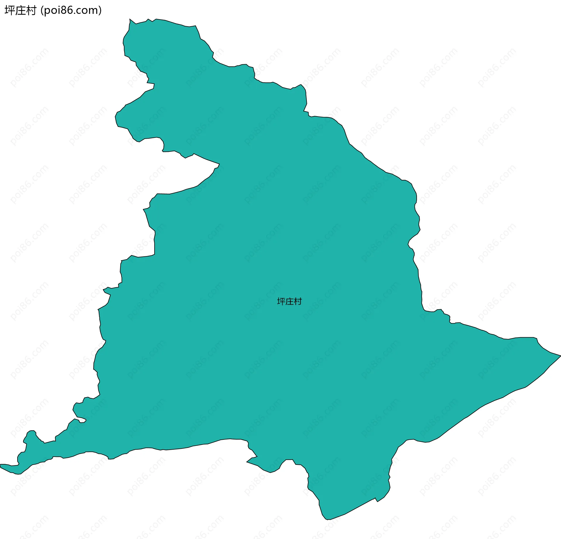 坪庄村边界地图