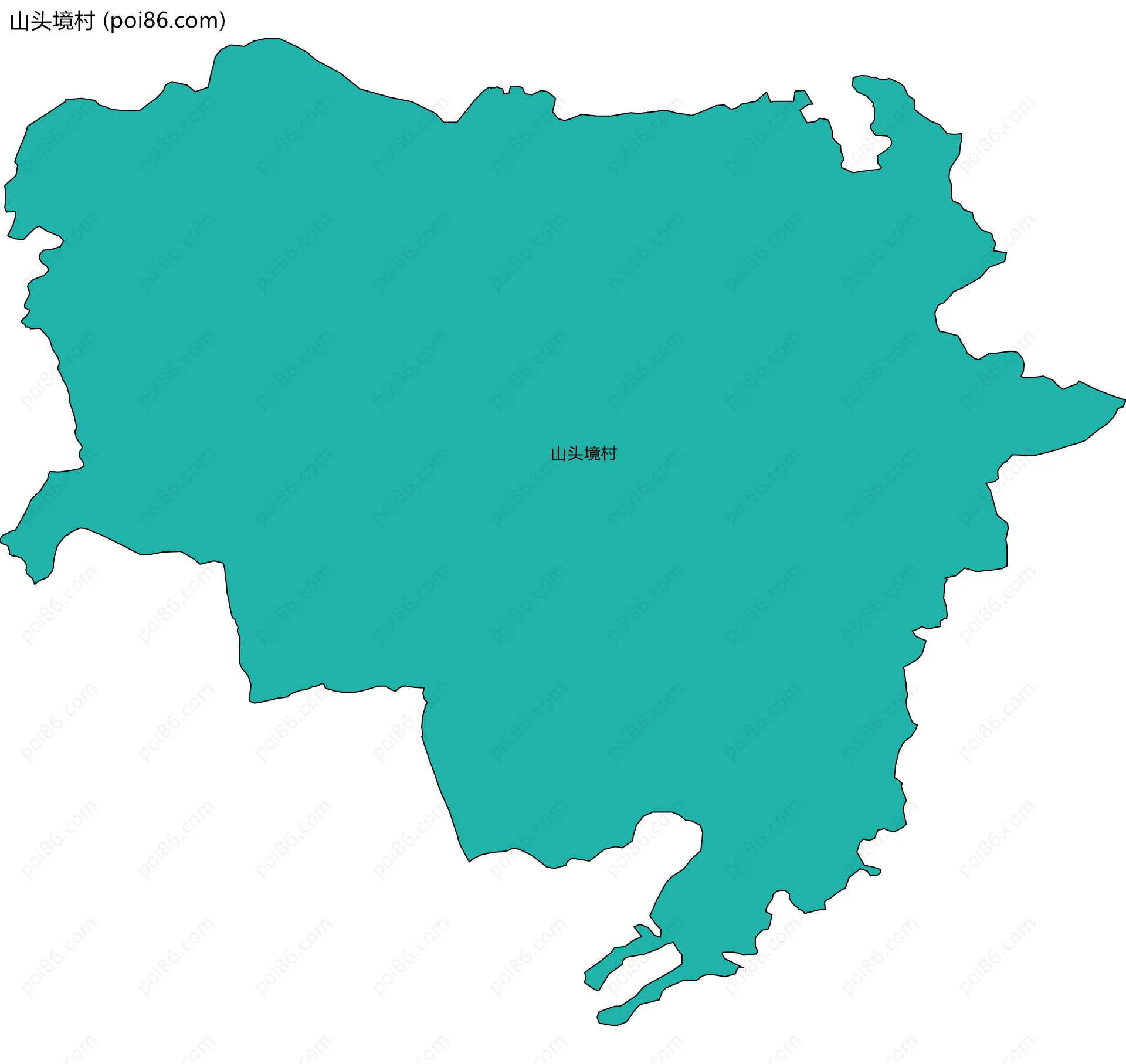 山头境村边界地图