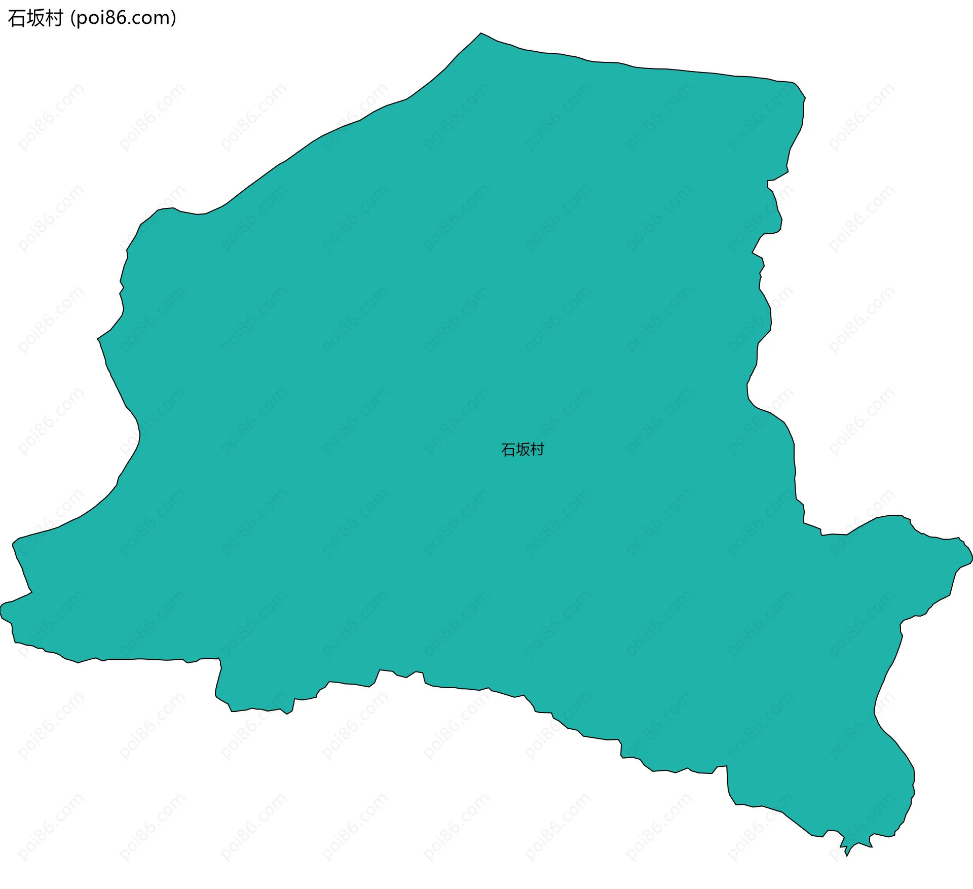 石坂村边界地图