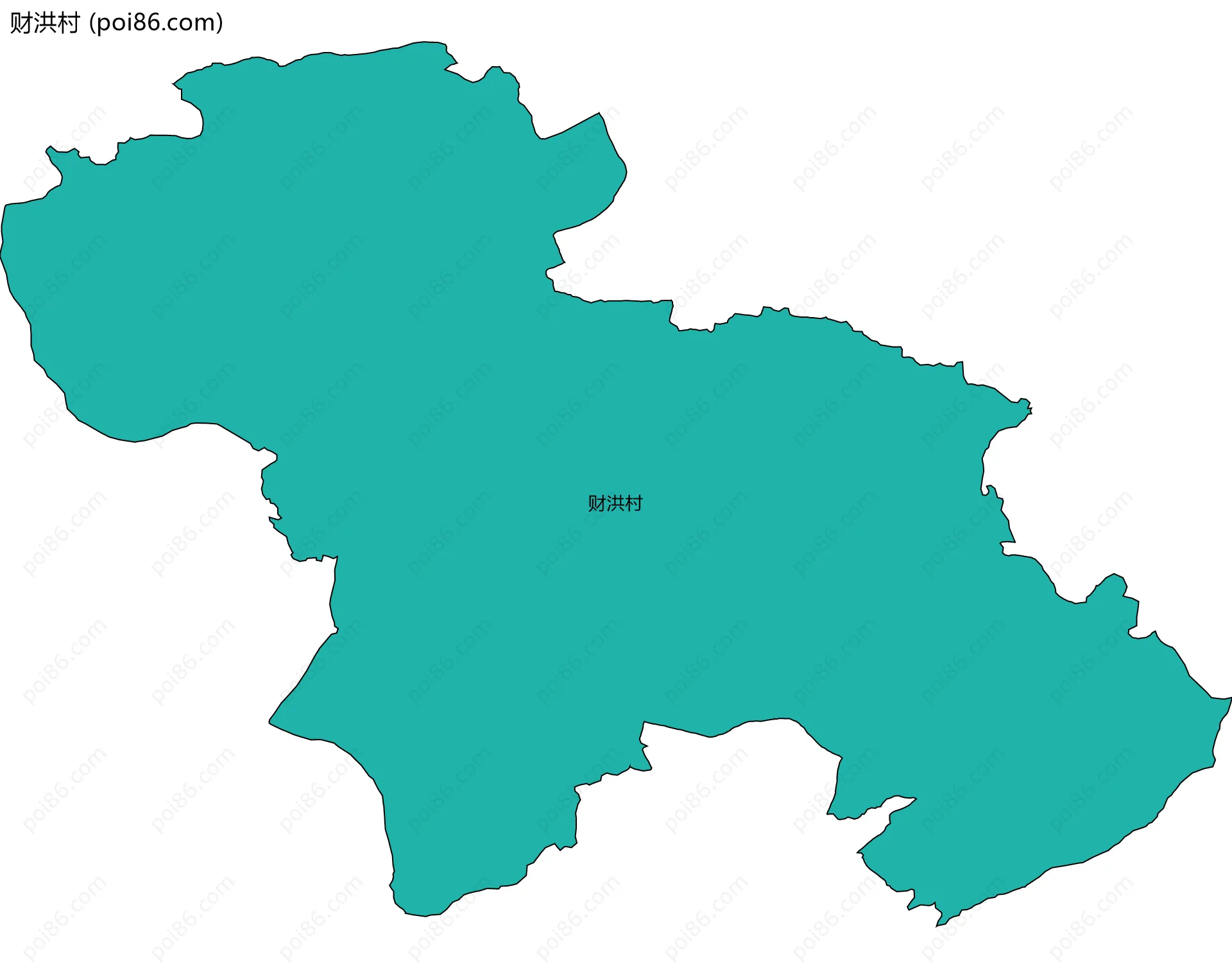 财洪村边界地图