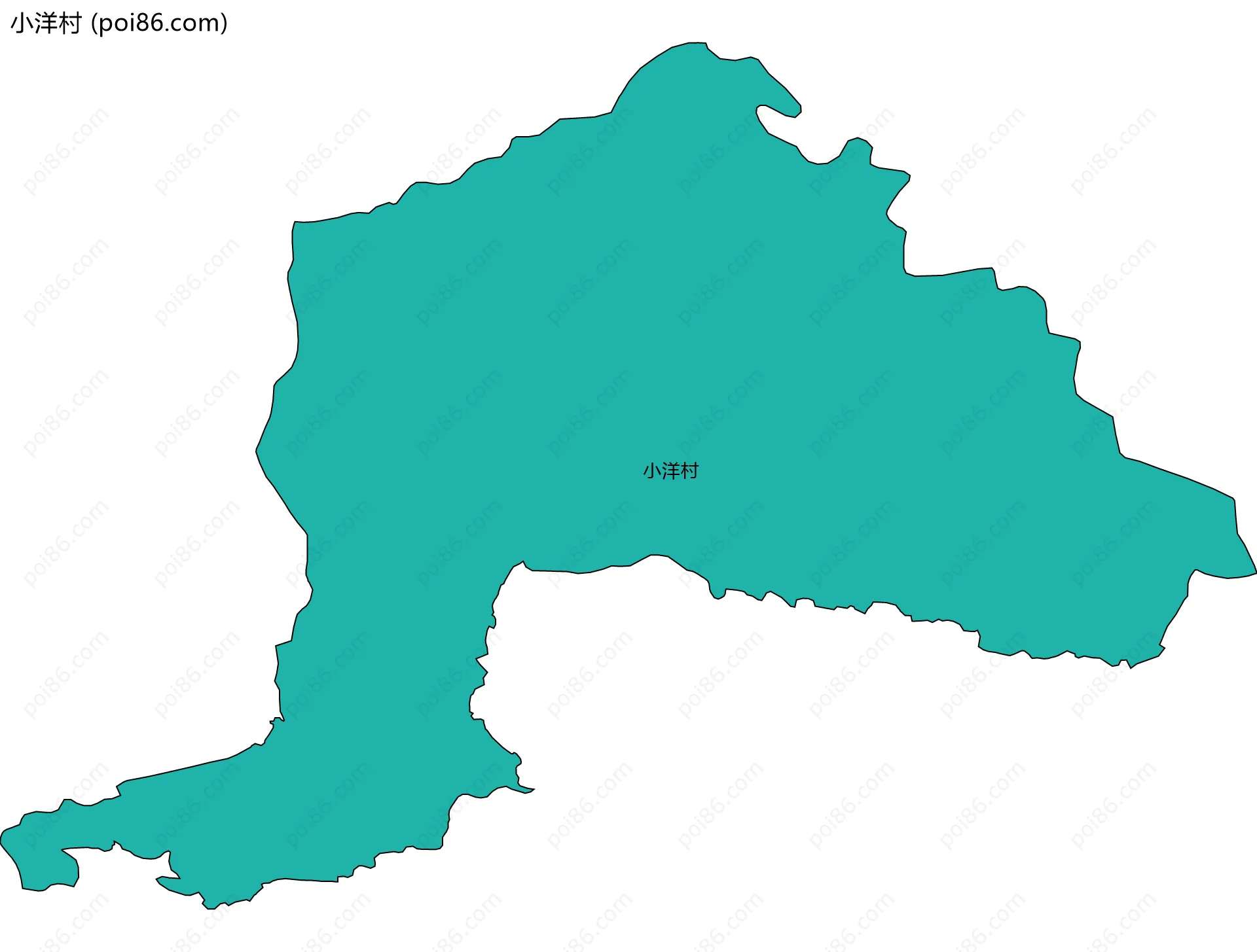 小洋村边界地图