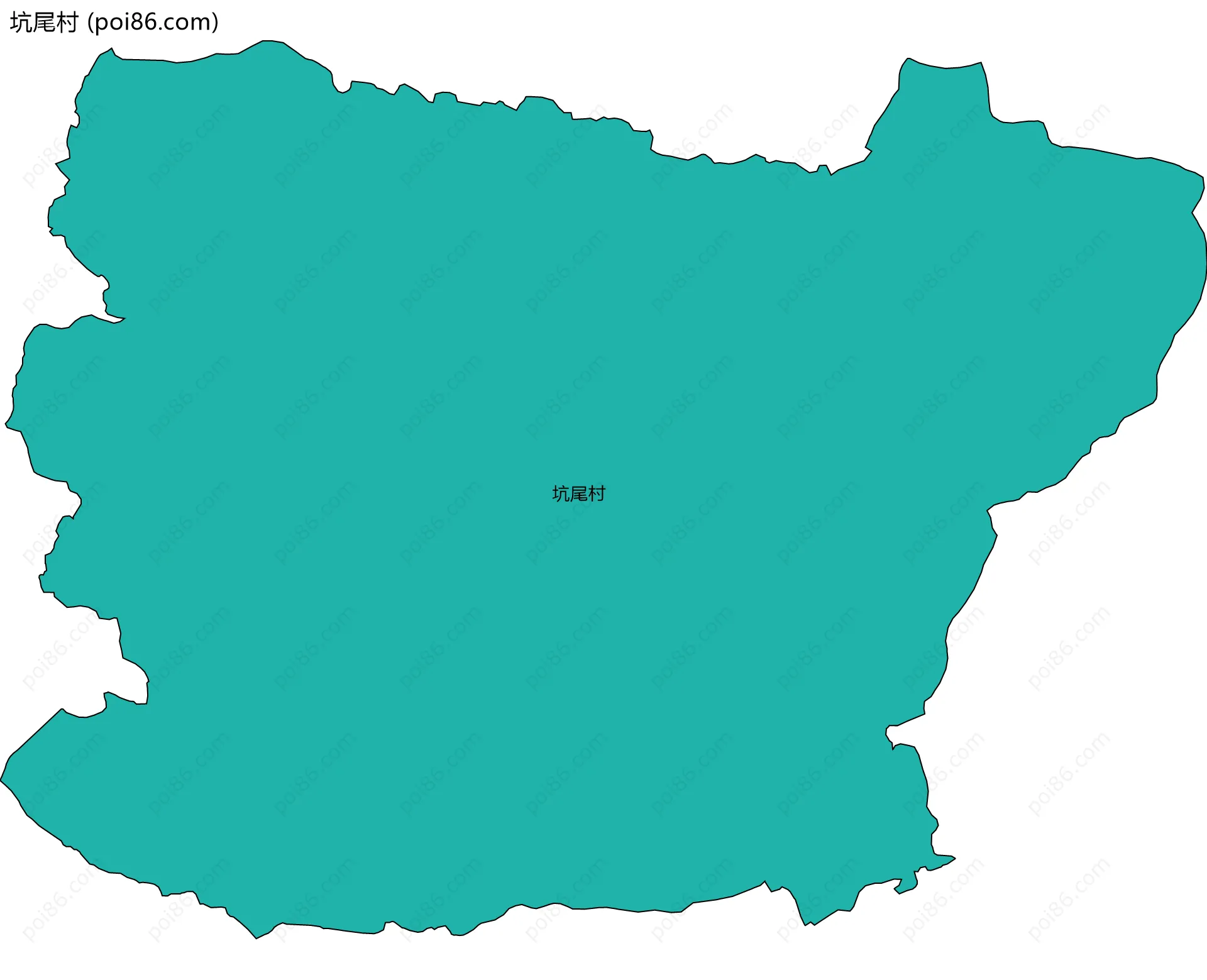 坑尾村边界地图