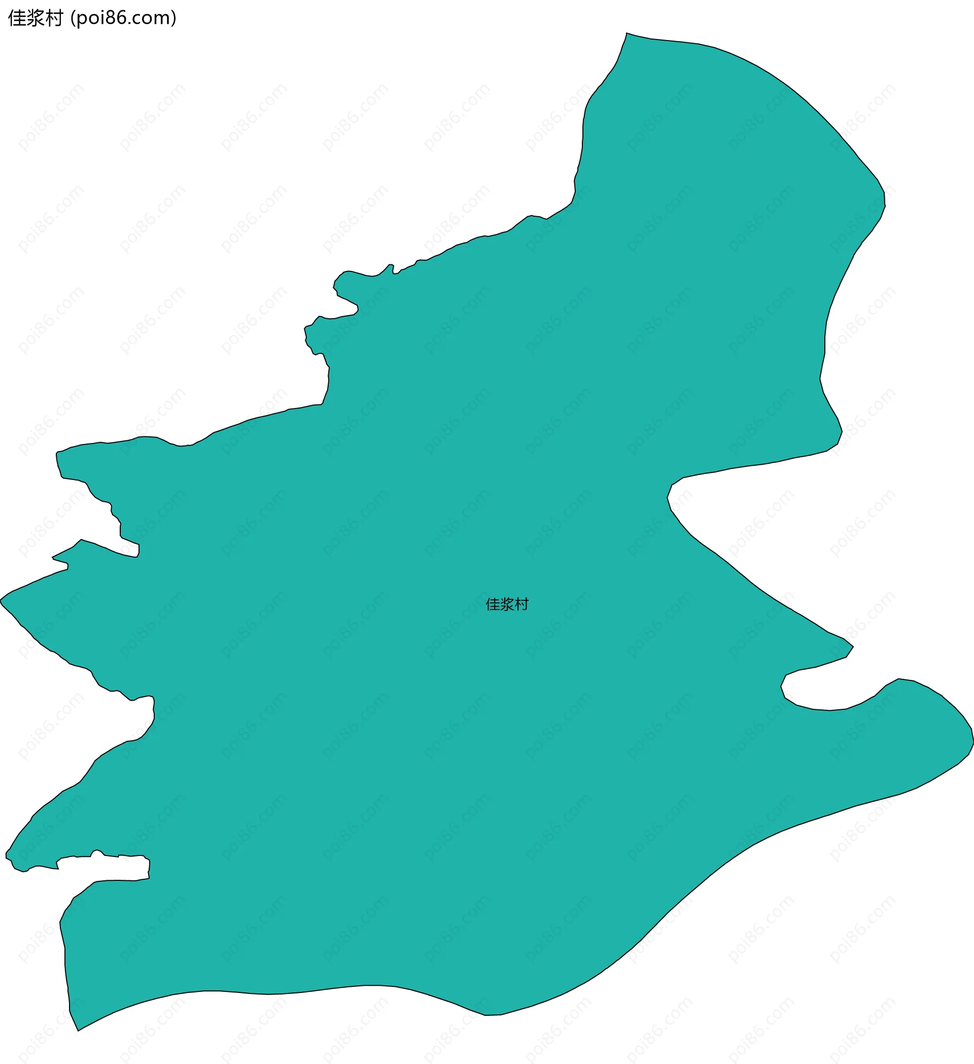 佳浆村边界地图