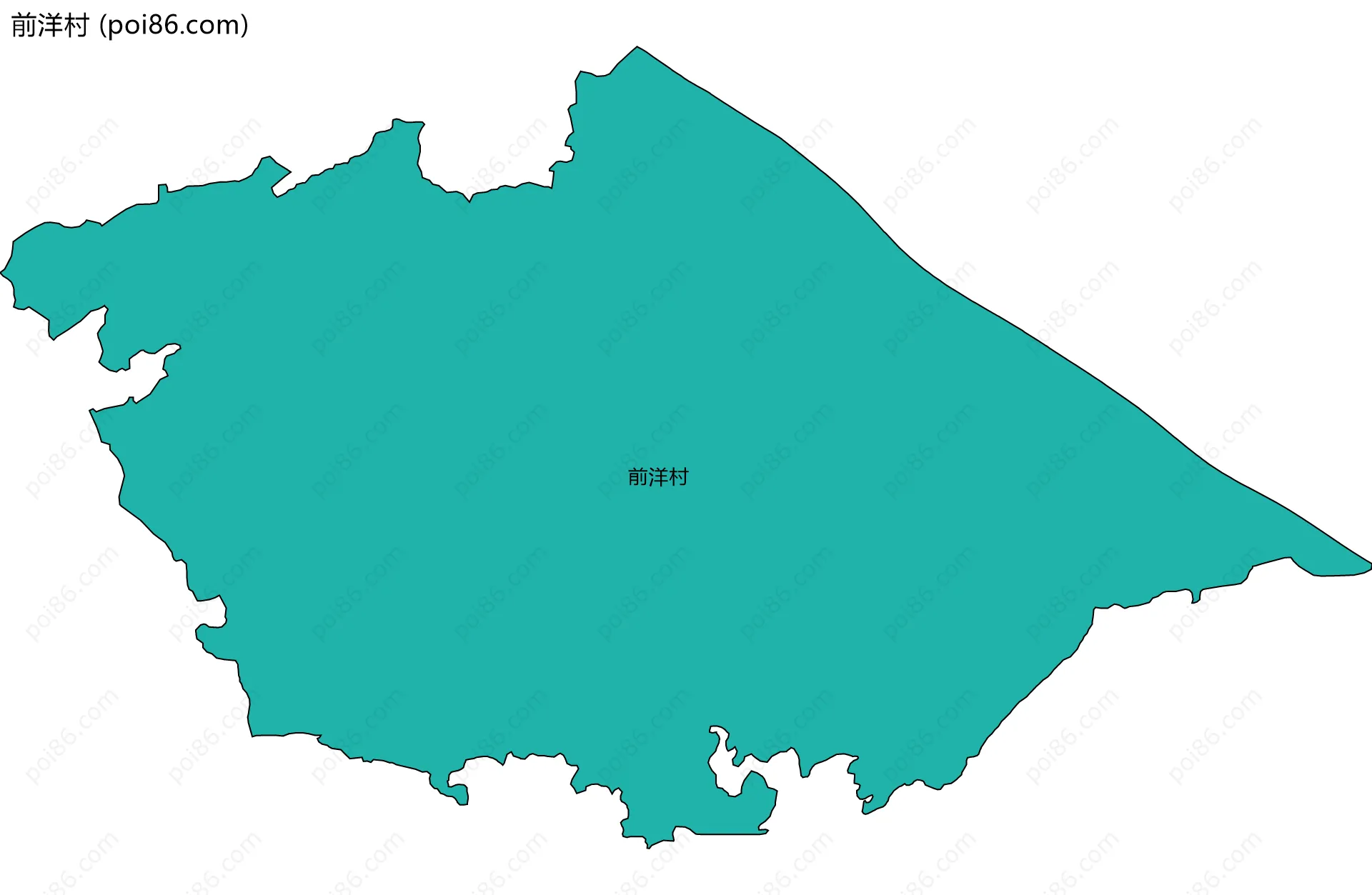 前洋村边界地图