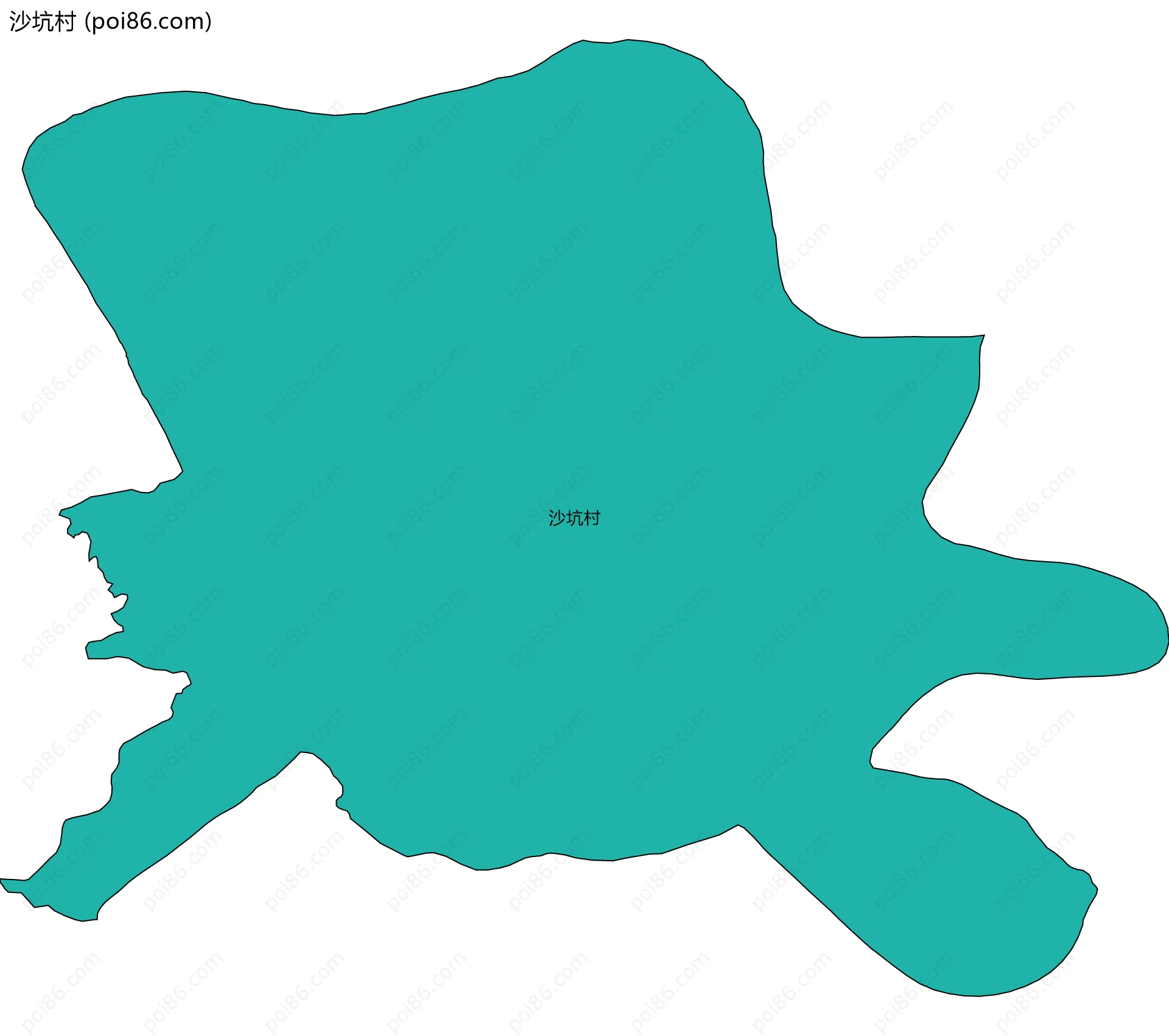 沙坑村边界地图