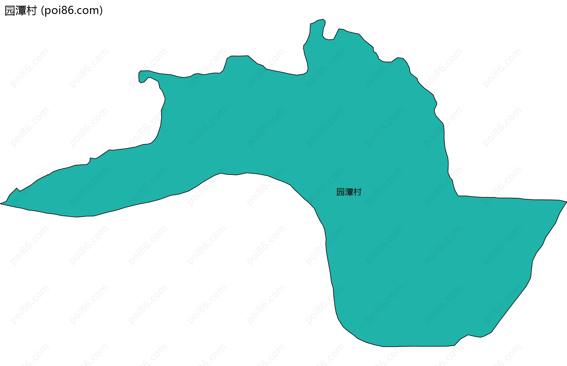 园潭村边界地图