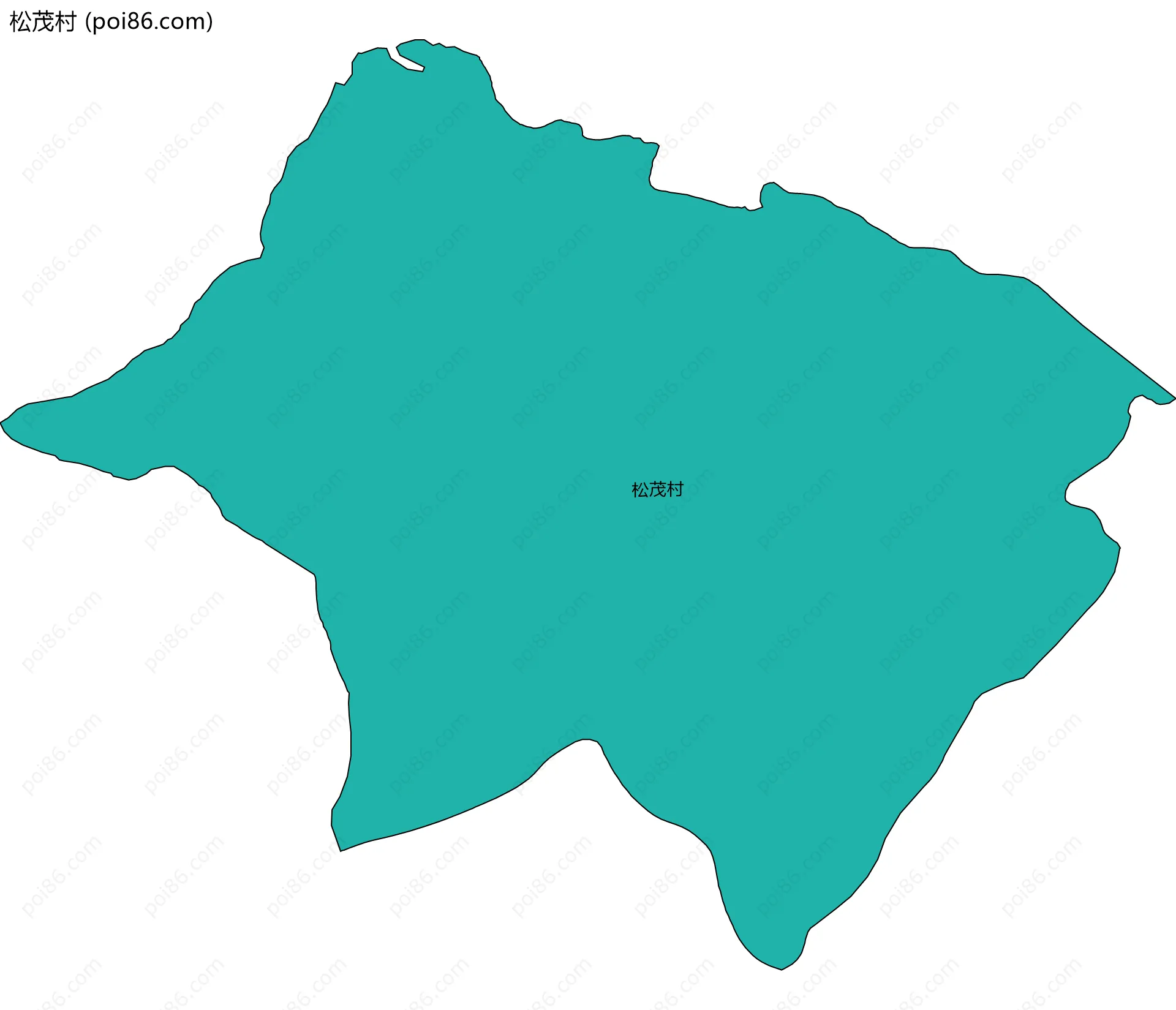 松茂村边界地图