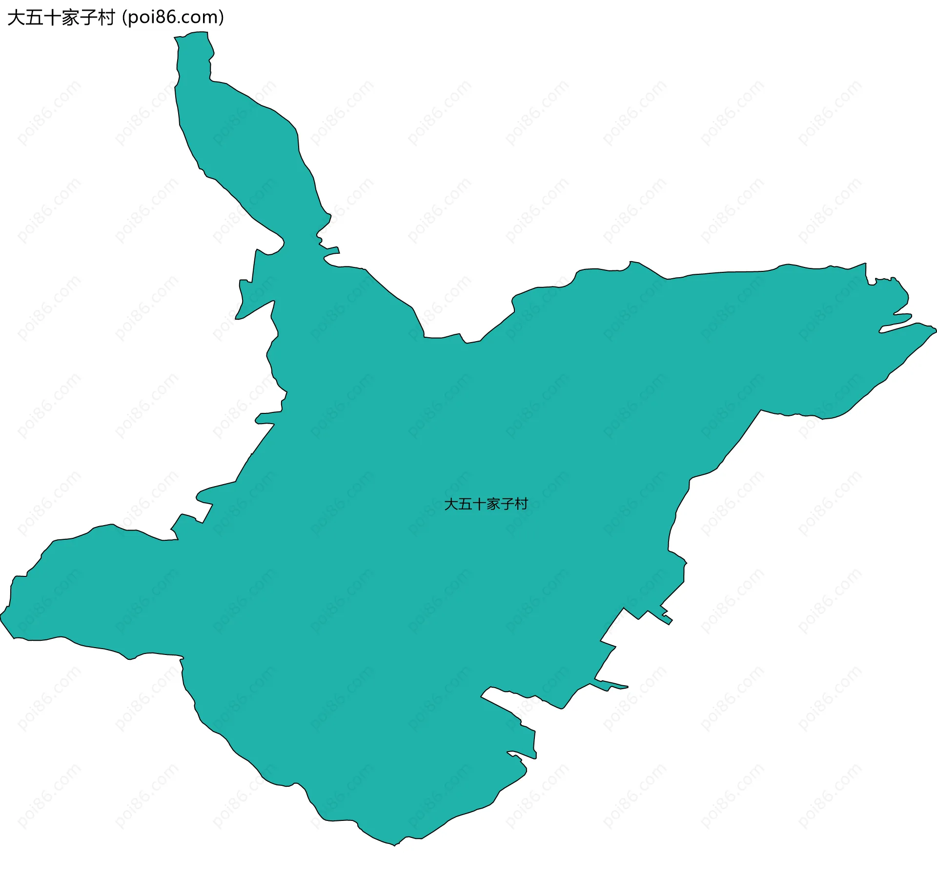 大五十家子村边界地图