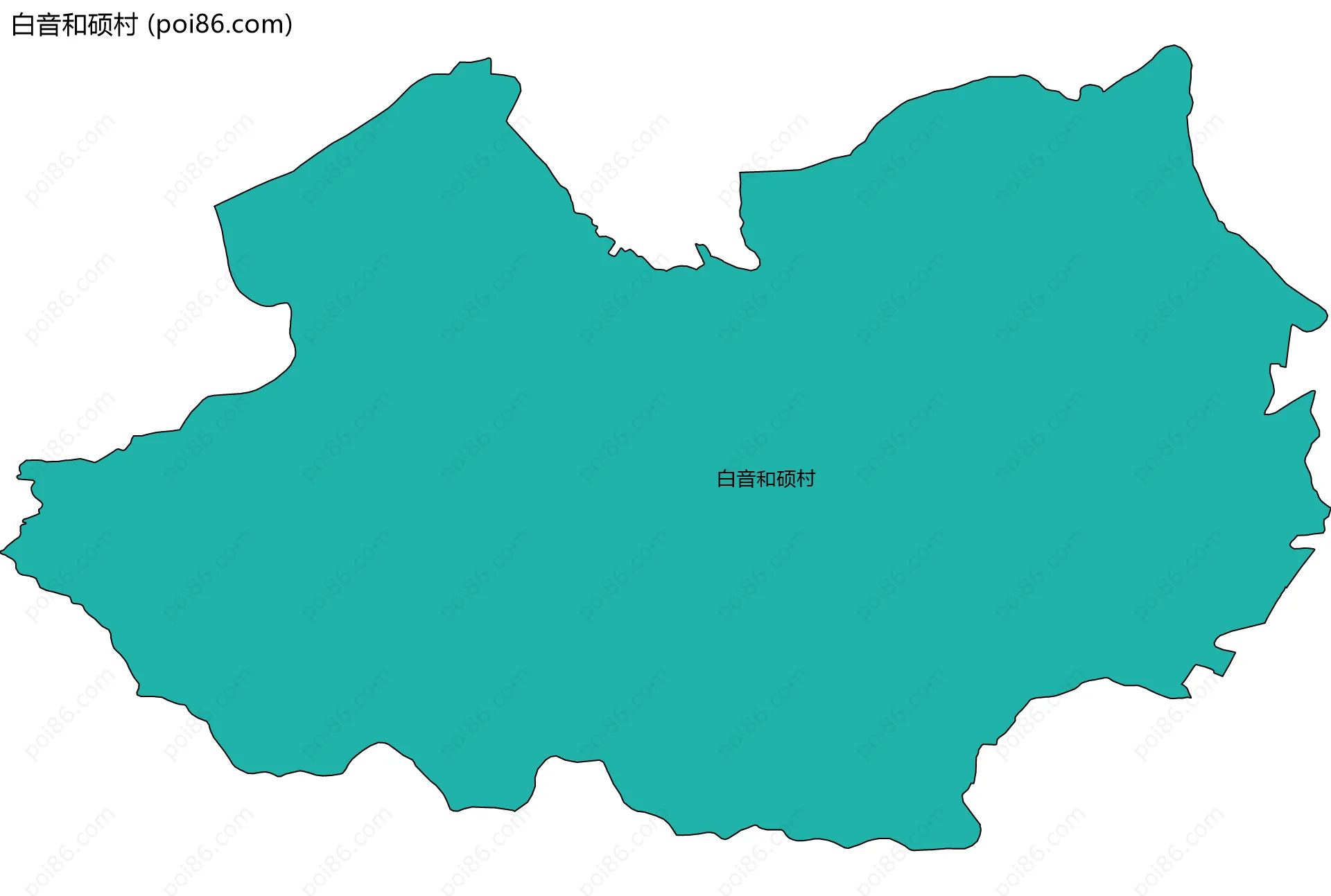 白音和硕村边界地图