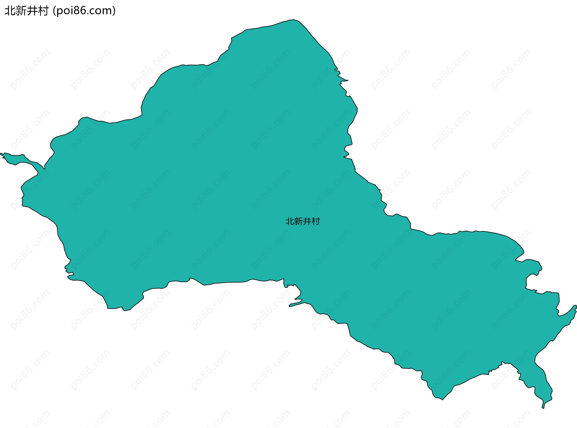 北新井村边界地图