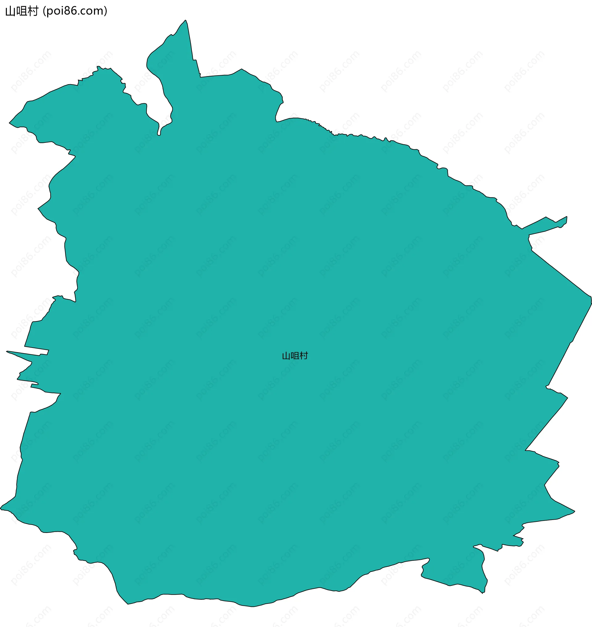 山咀村边界地图