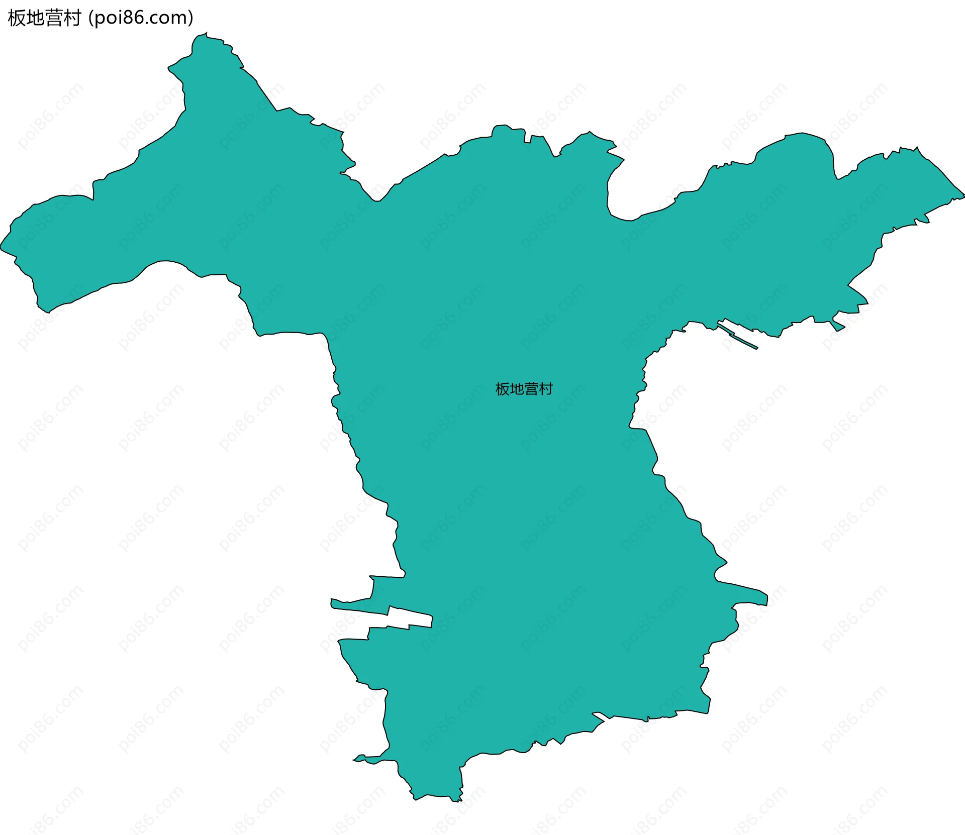 板地营村边界地图