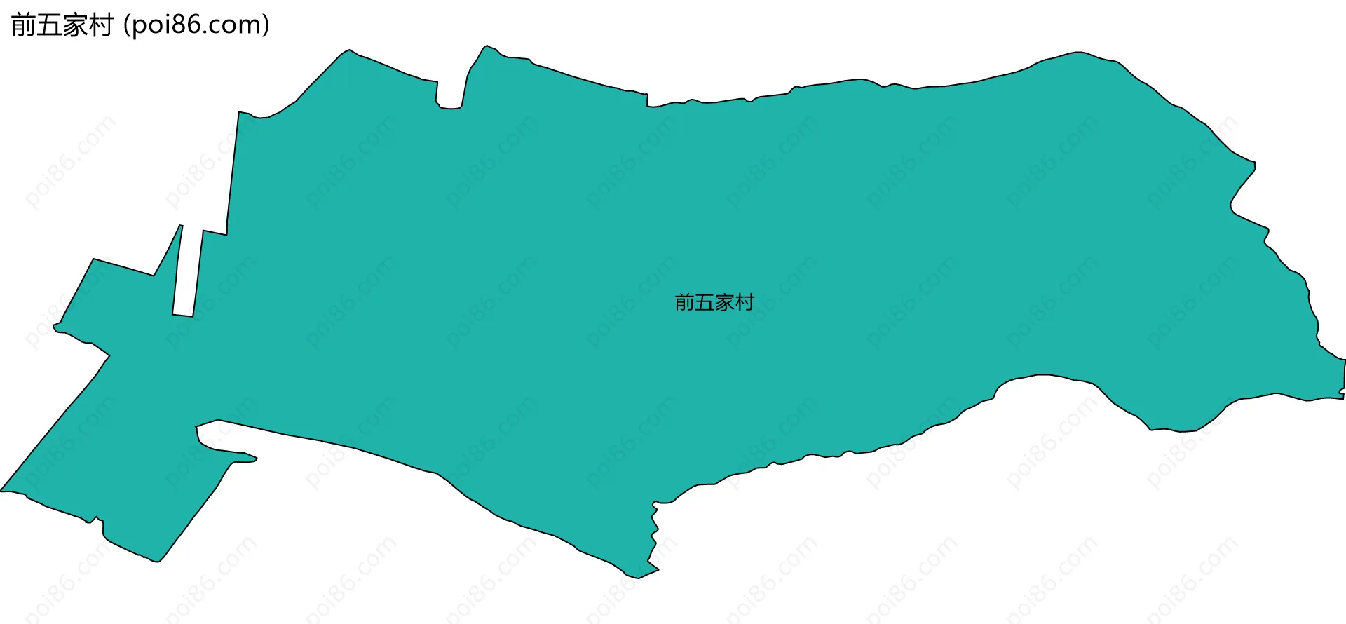 前五家村边界地图