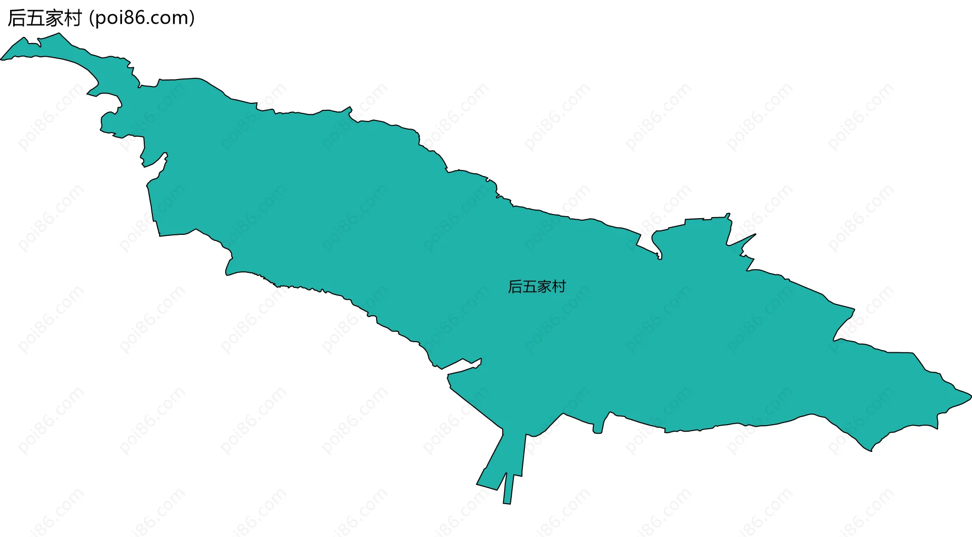 后五家村边界地图
