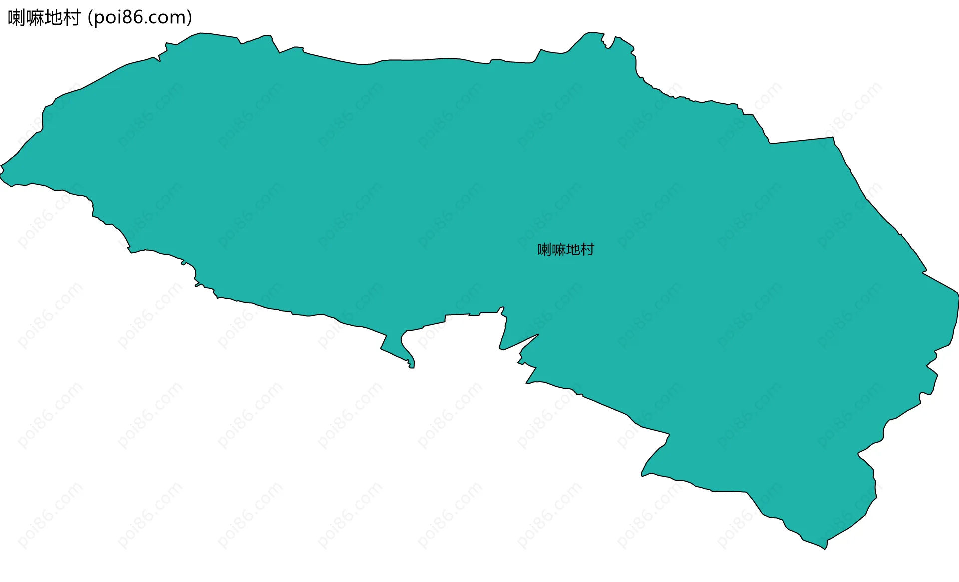 喇嘛地村边界地图