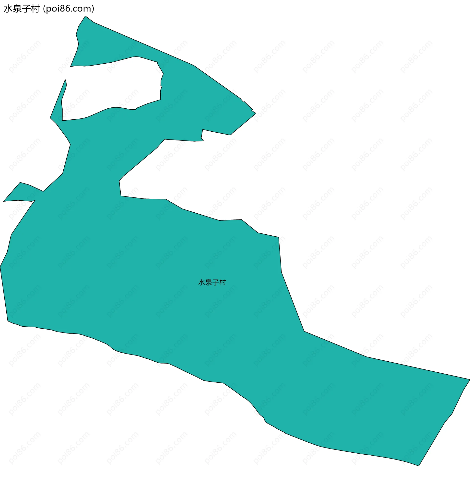 水泉子村边界地图