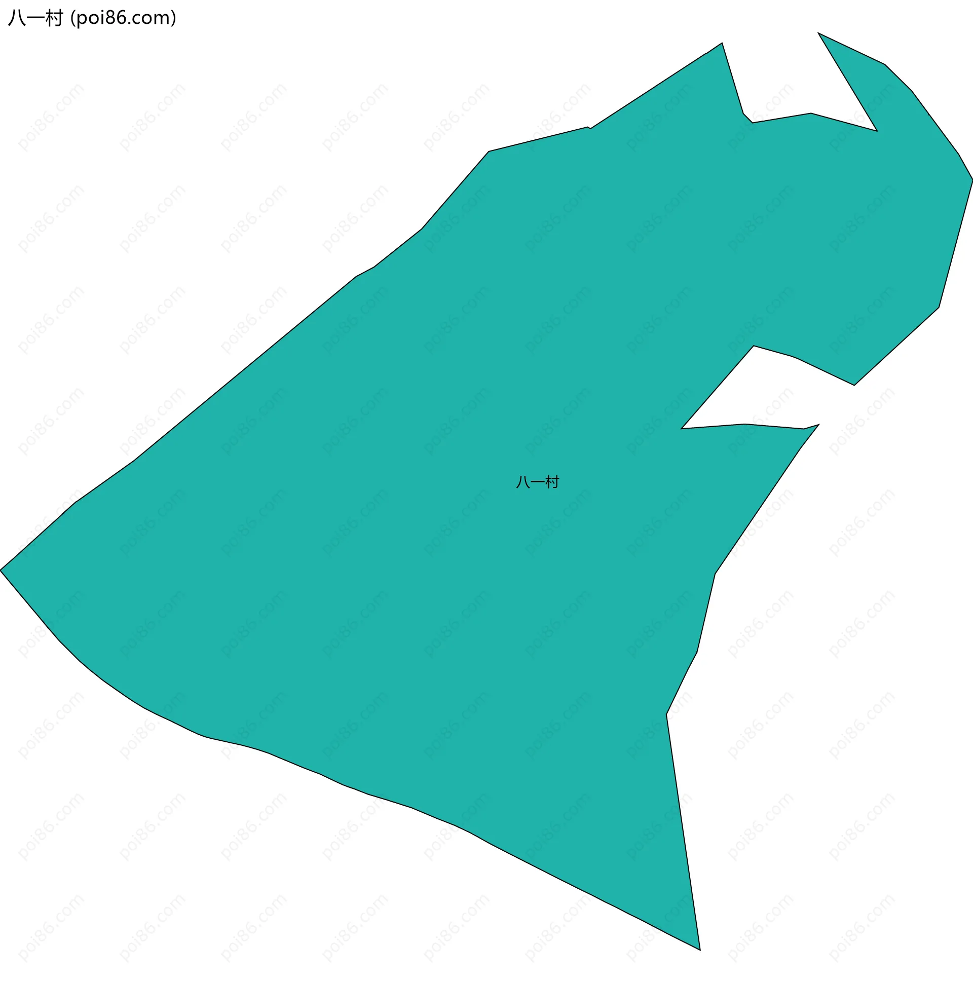 八一村边界地图