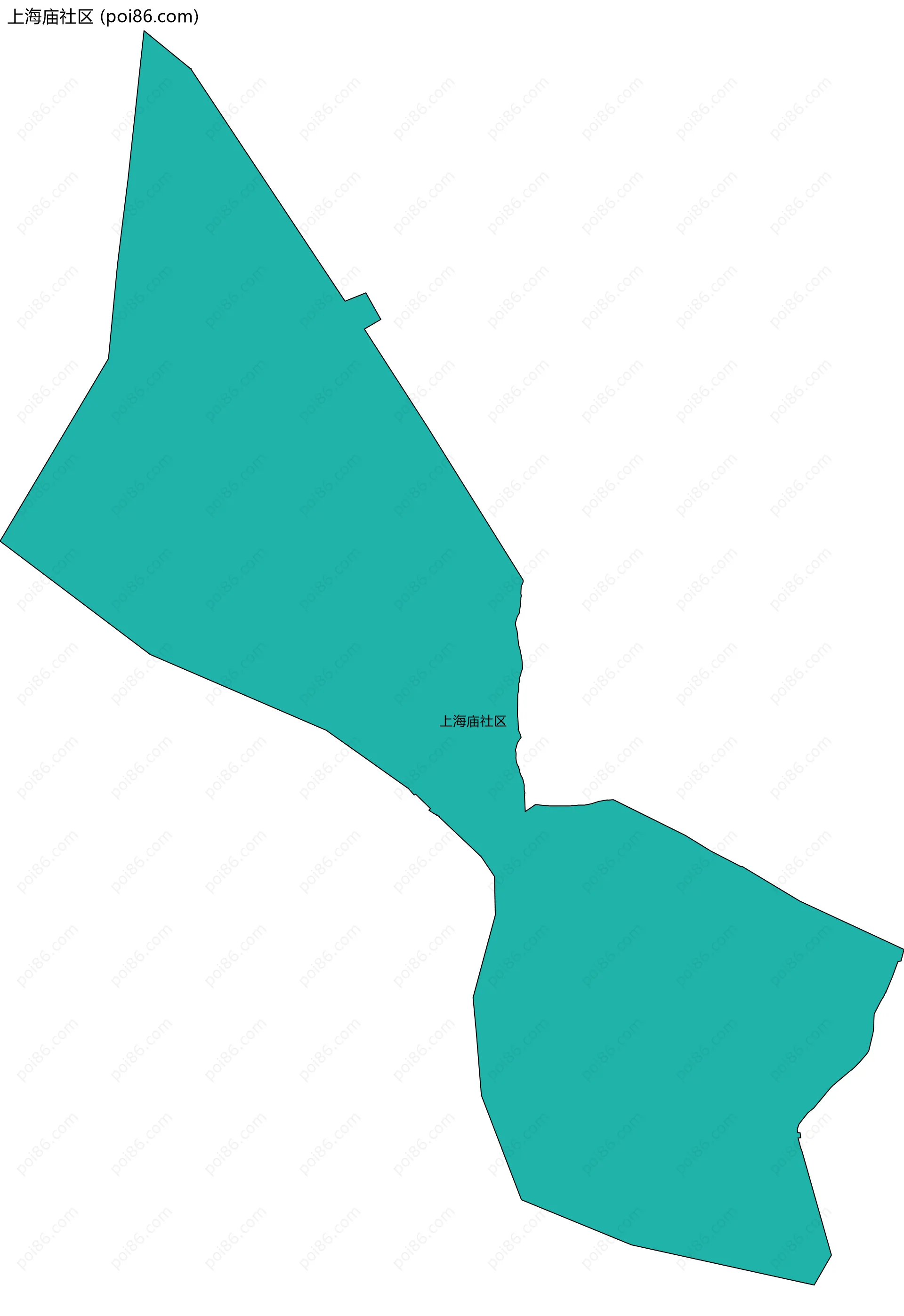 上海庙社区边界地图