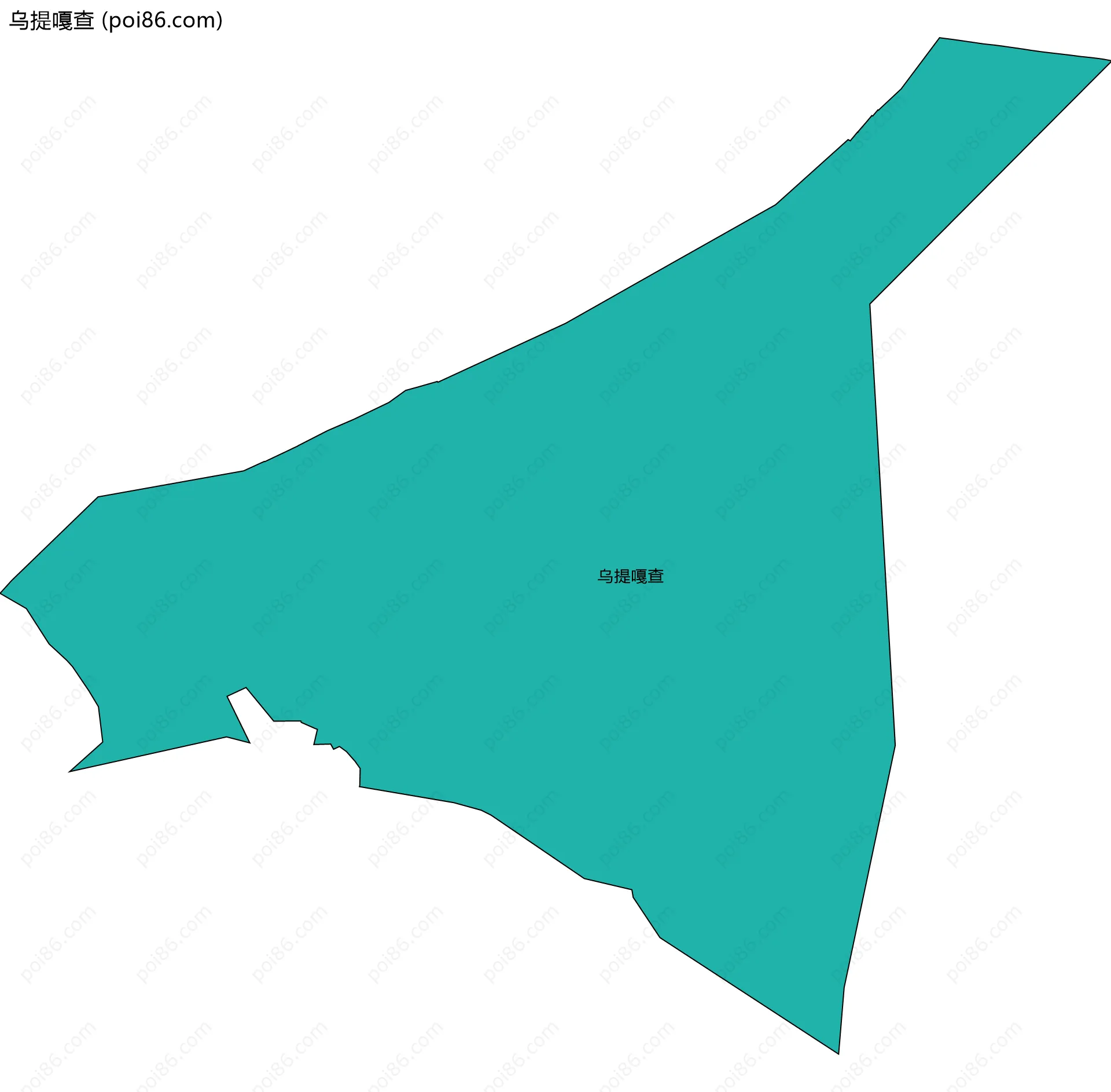 乌提嘎查边界地图