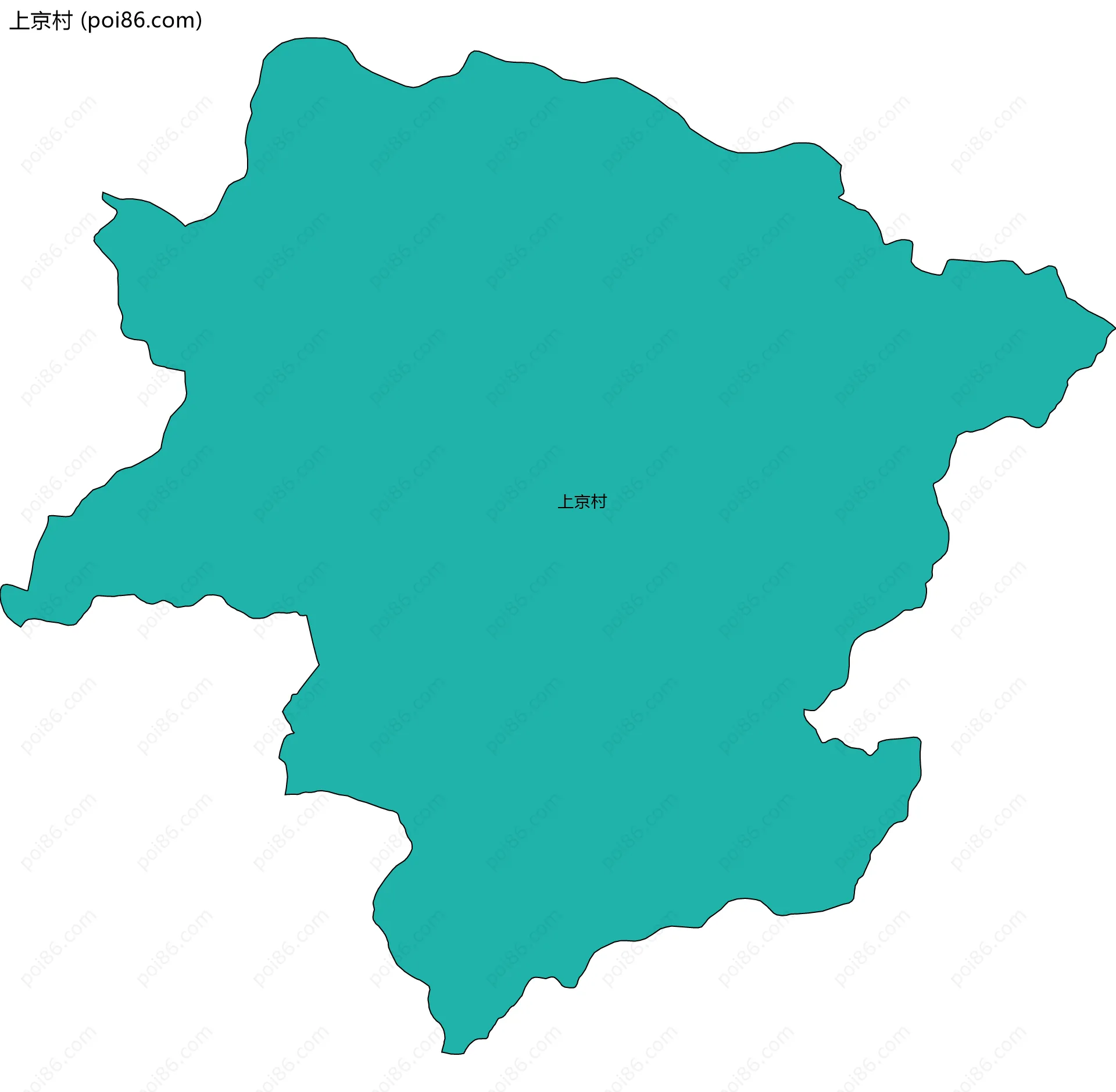 上京村边界地图