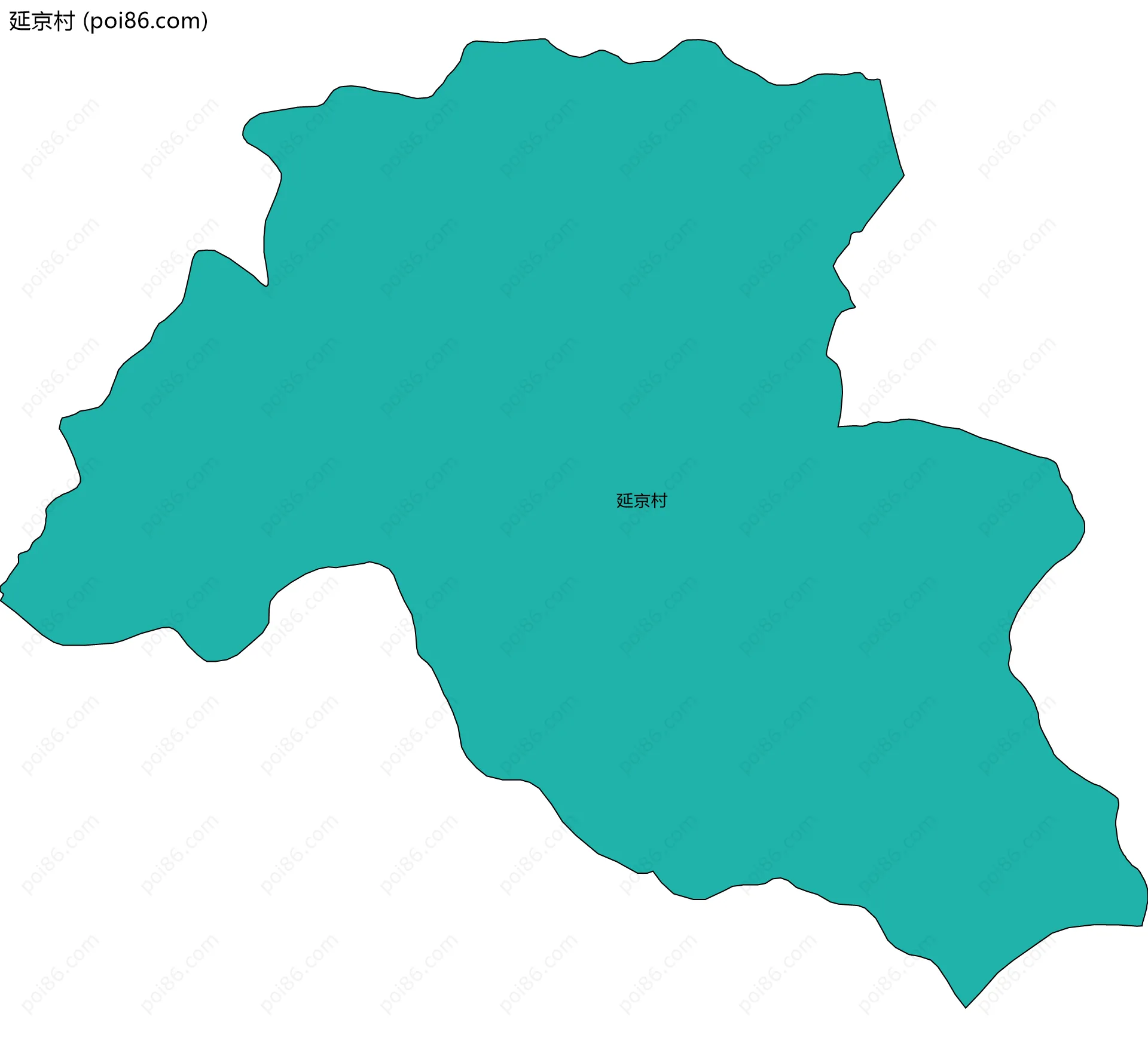 延京村边界地图