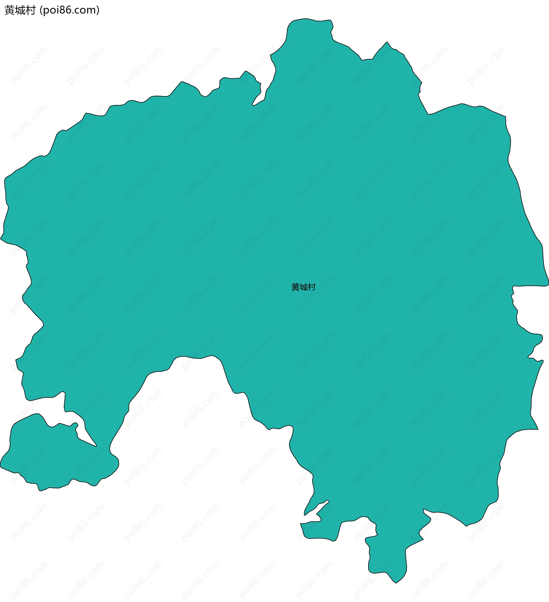 黄城村边界地图