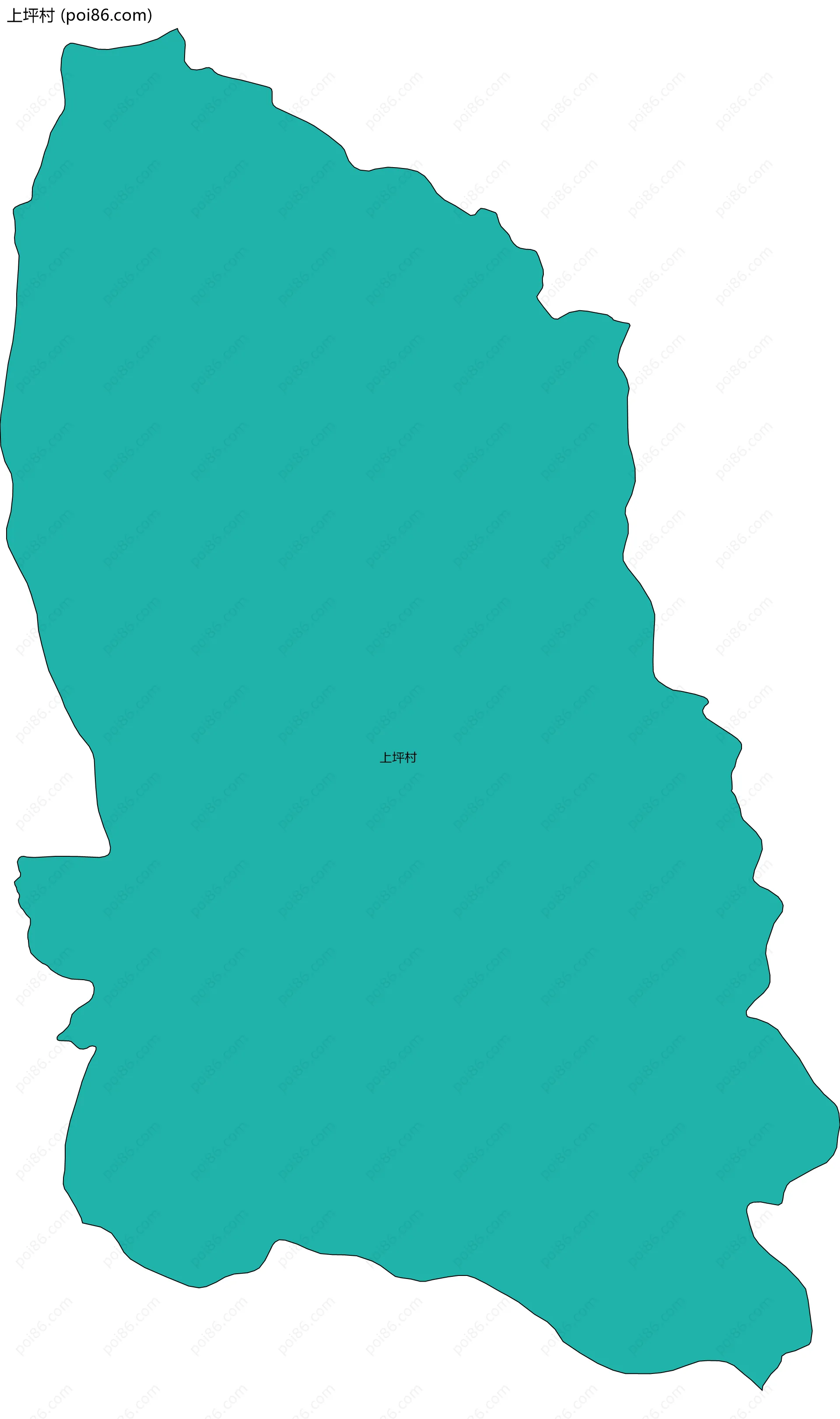 上坪村边界地图