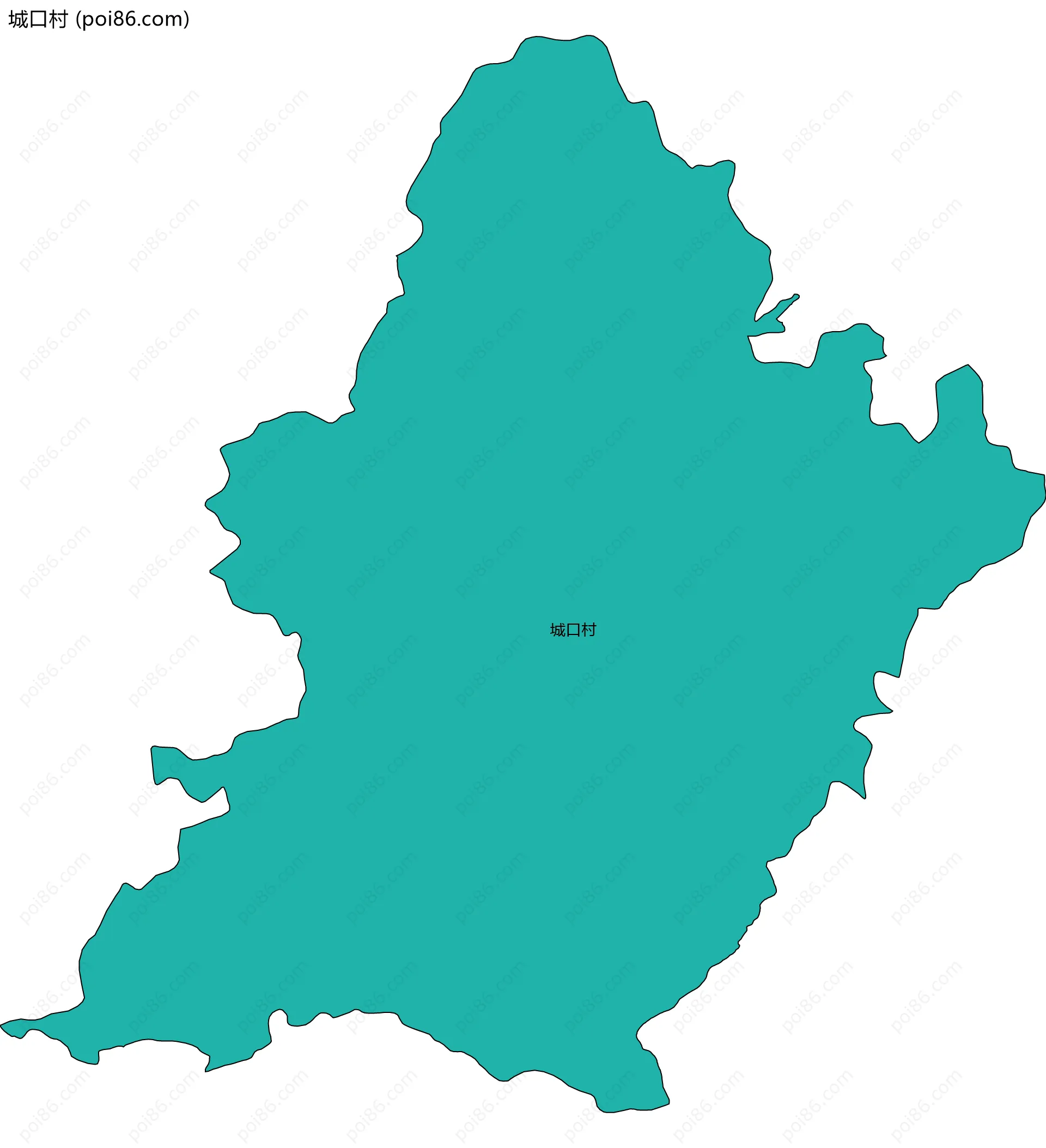 城口村边界地图