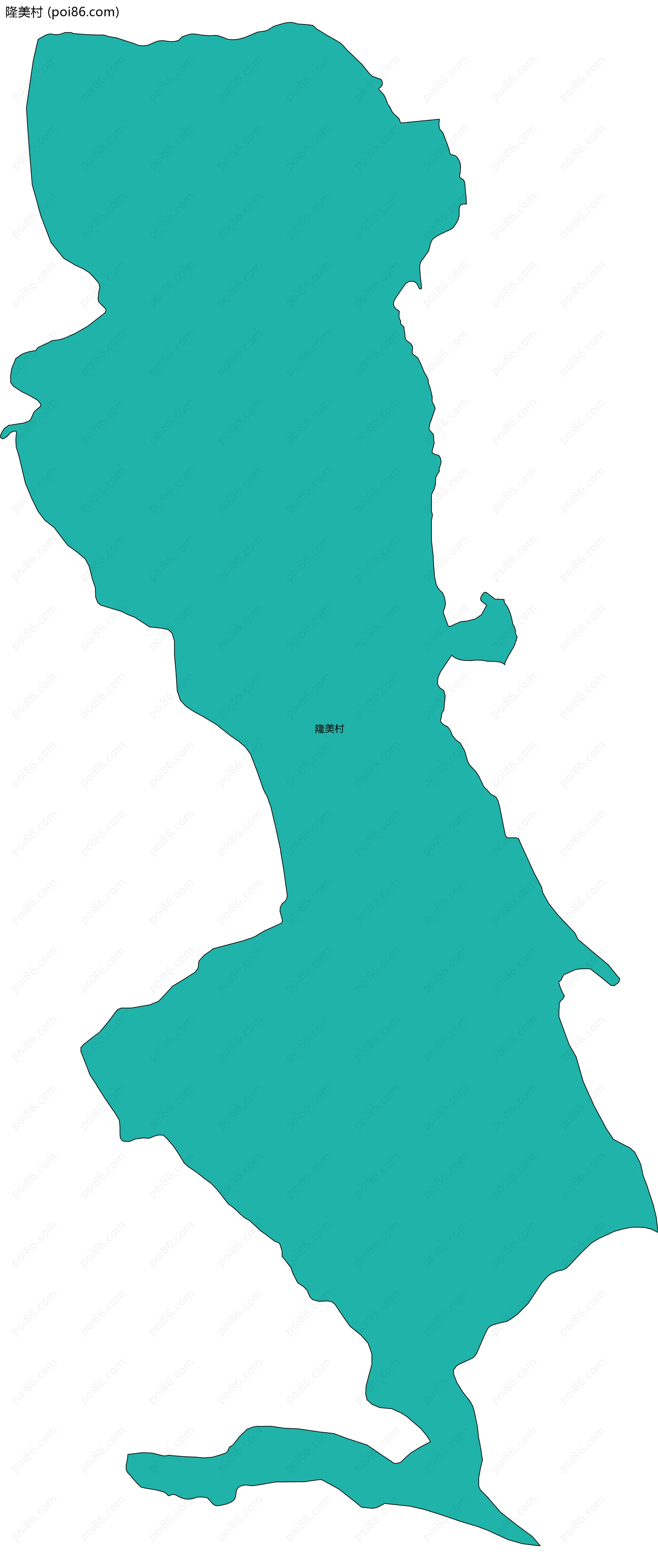 隆美村边界地图