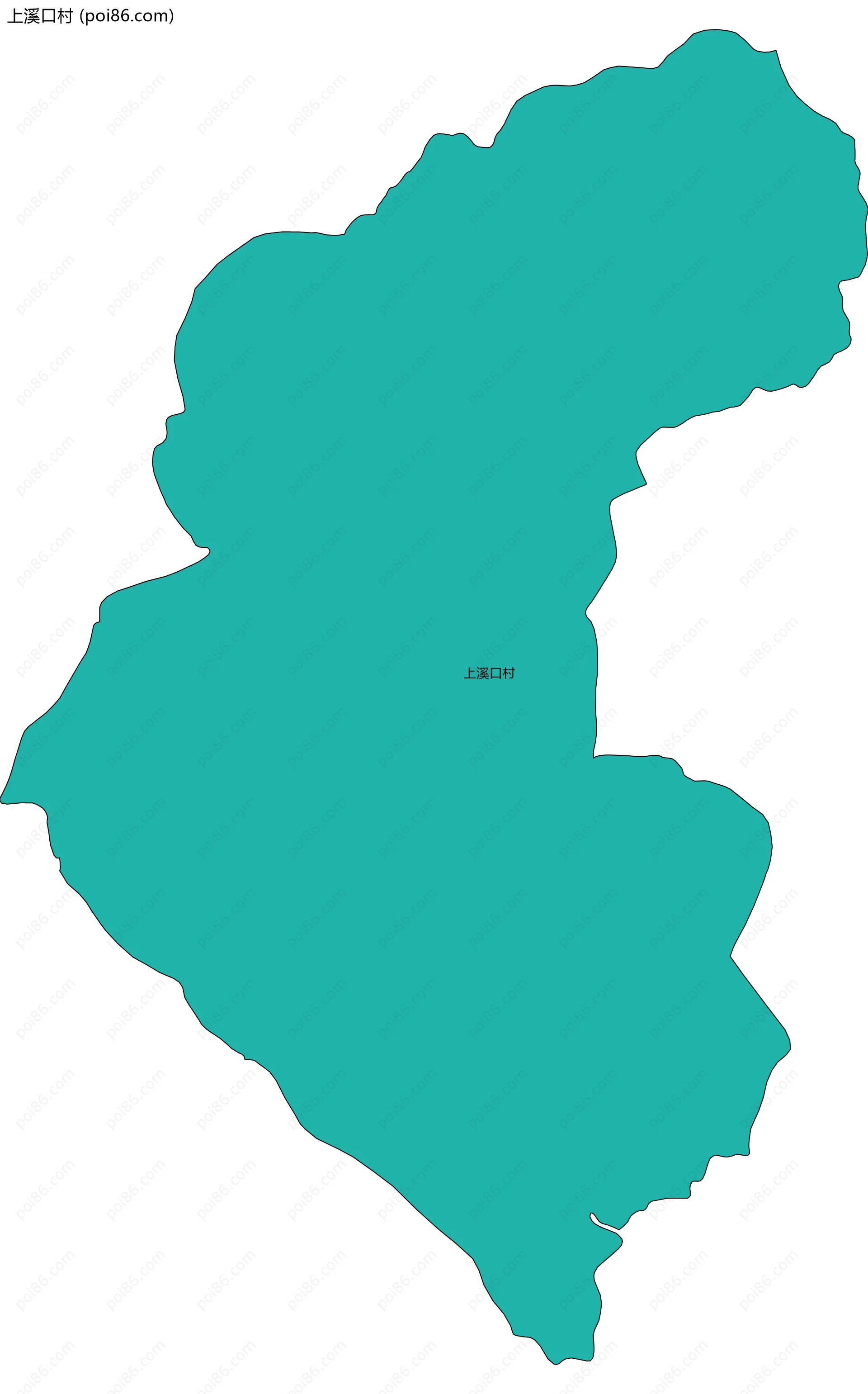 上溪口村边界地图