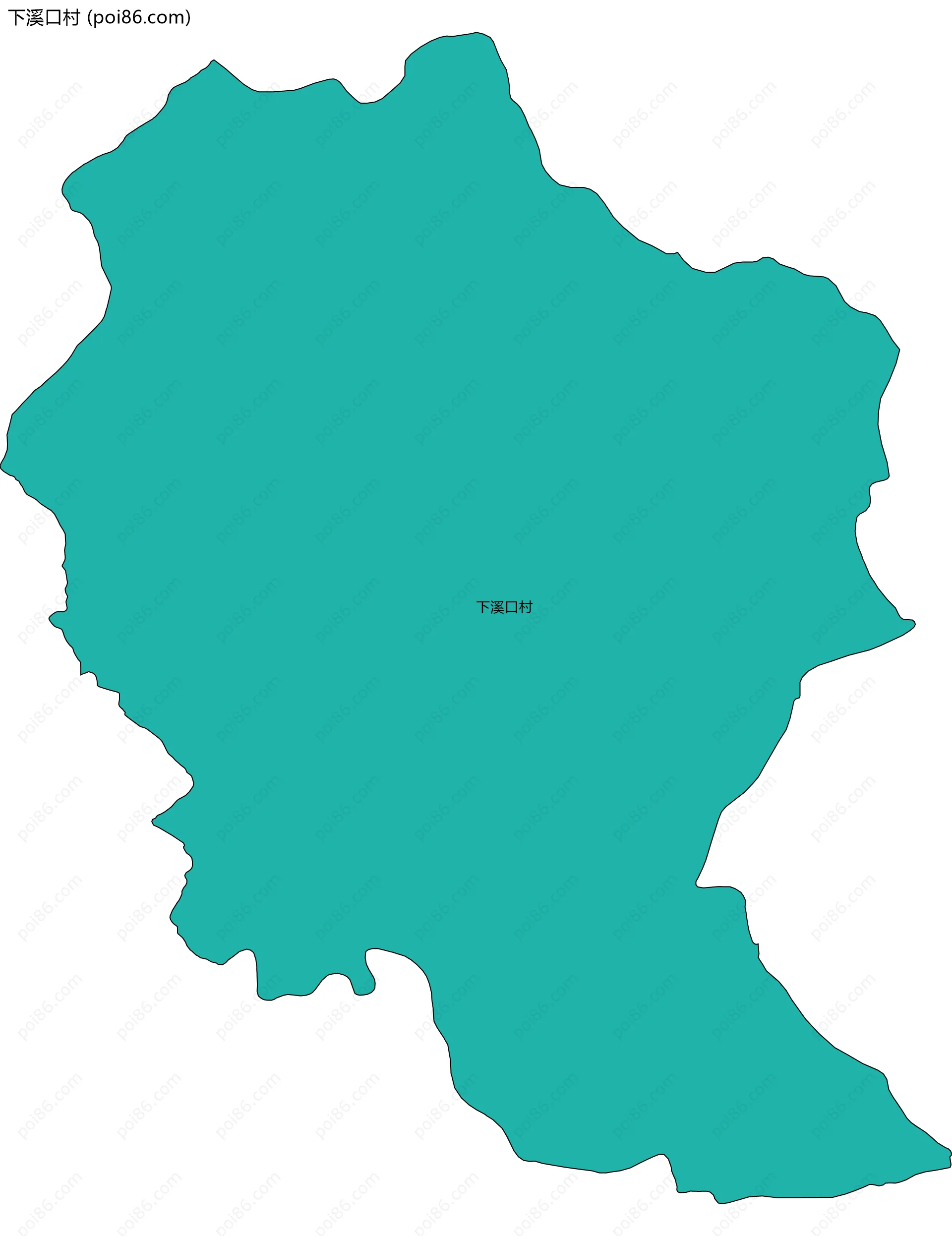 下溪口村边界地图