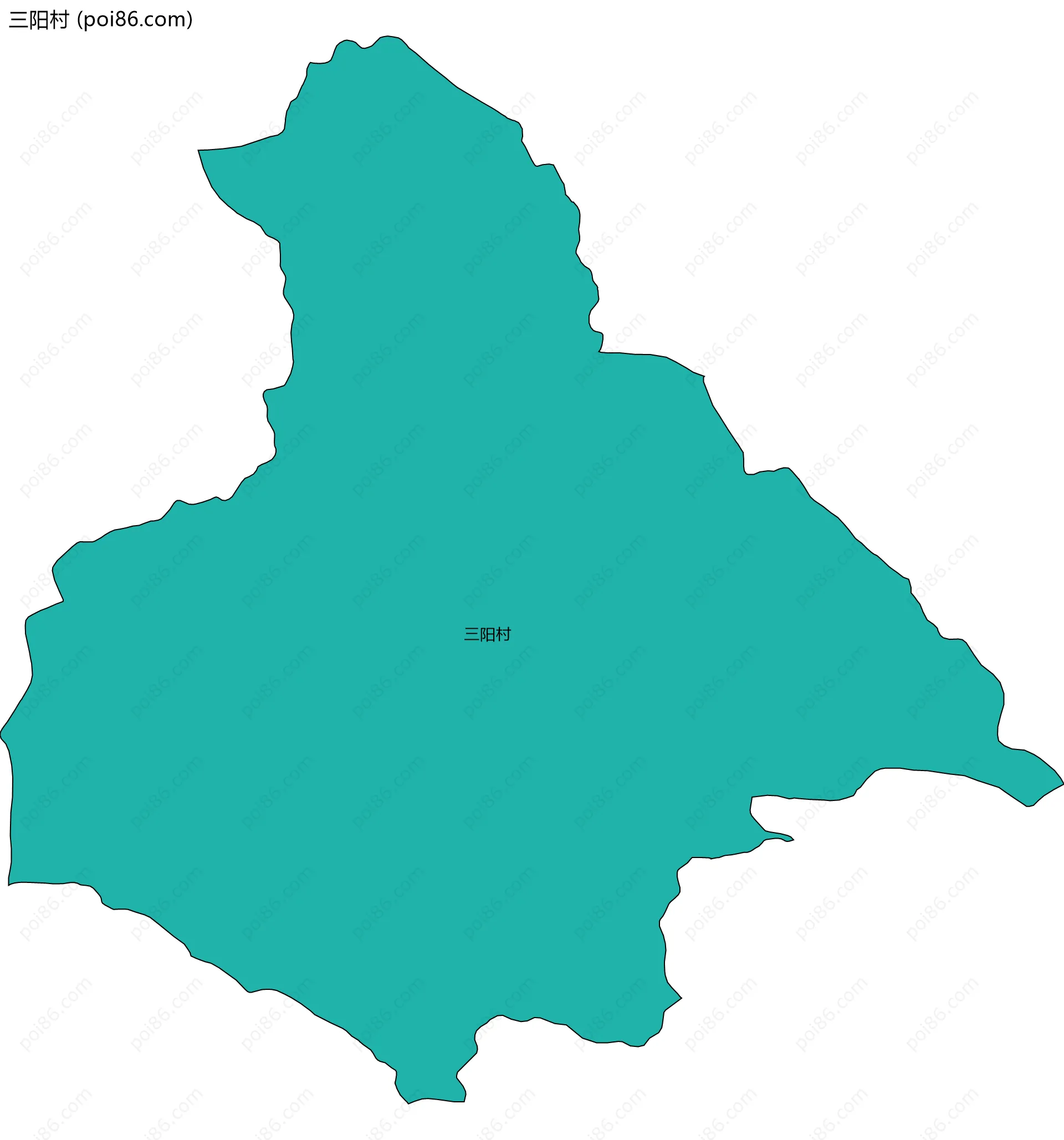 三阳村边界地图