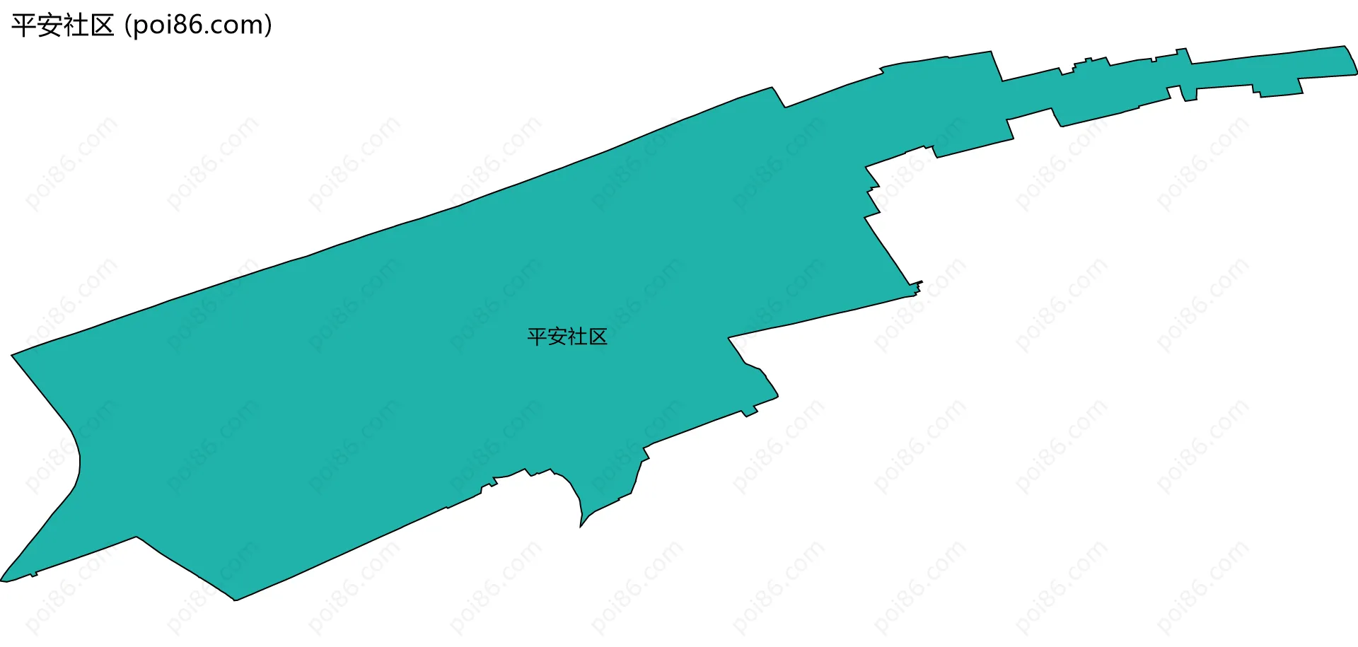 平安社区边界地图