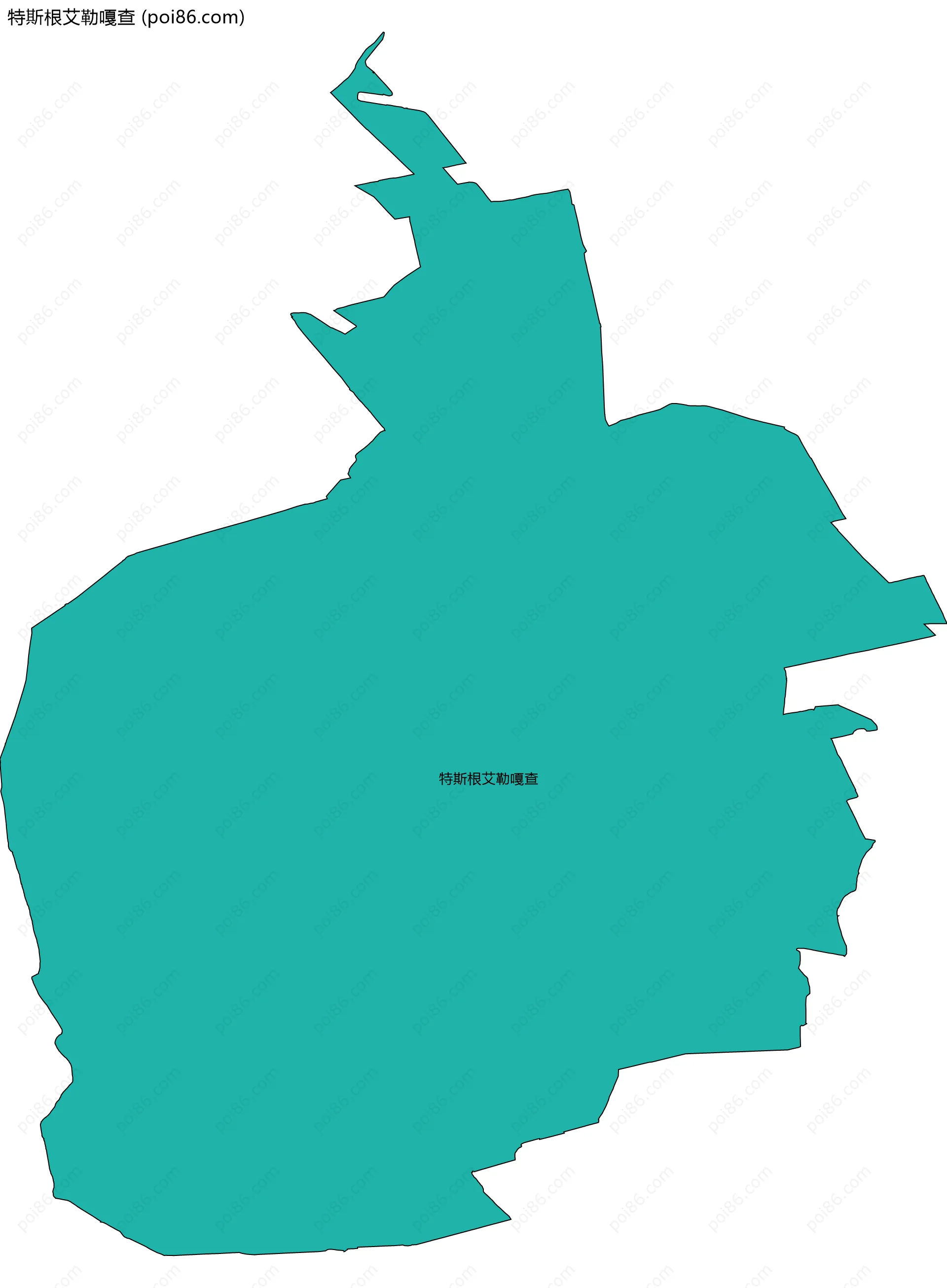 特斯根艾勒嘎查边界地图