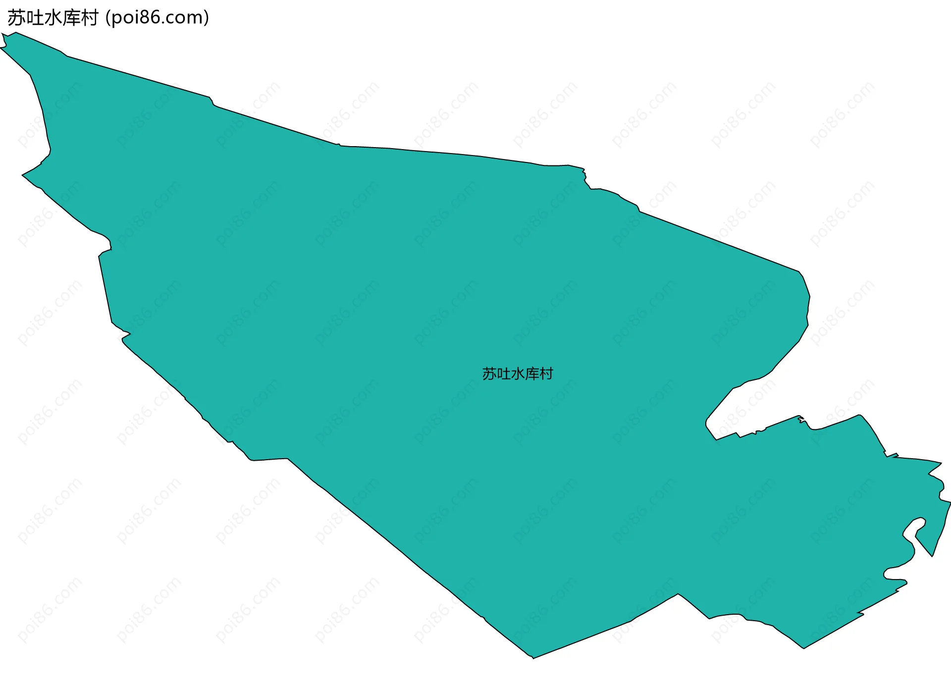 苏吐水库村边界地图