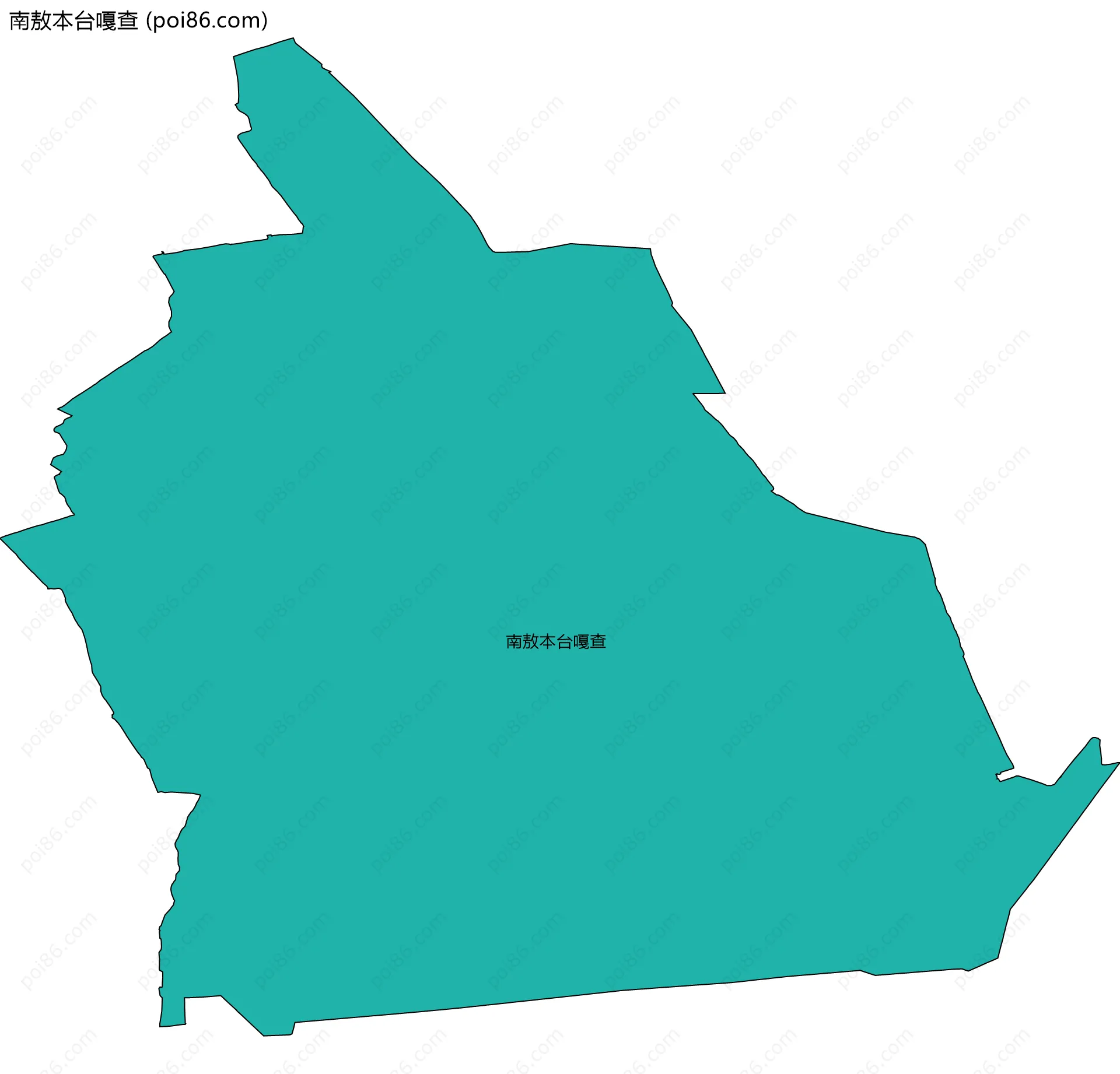 南敖本台嘎查边界地图