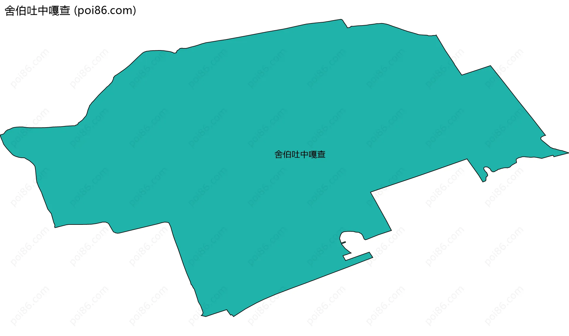 舍伯吐中嘎查边界地图