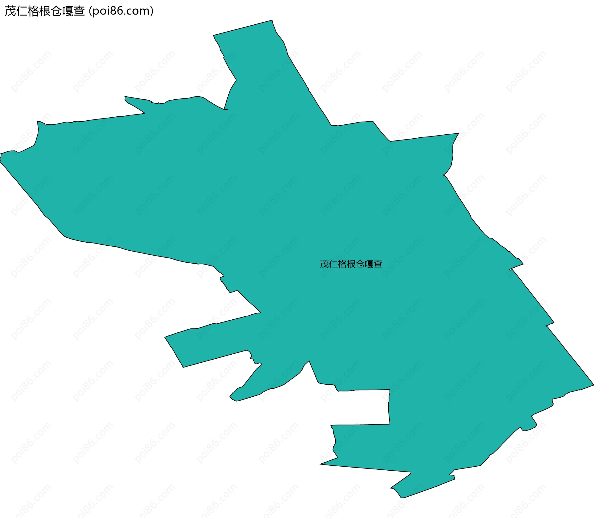 茂仁格根仓嘎查边界地图