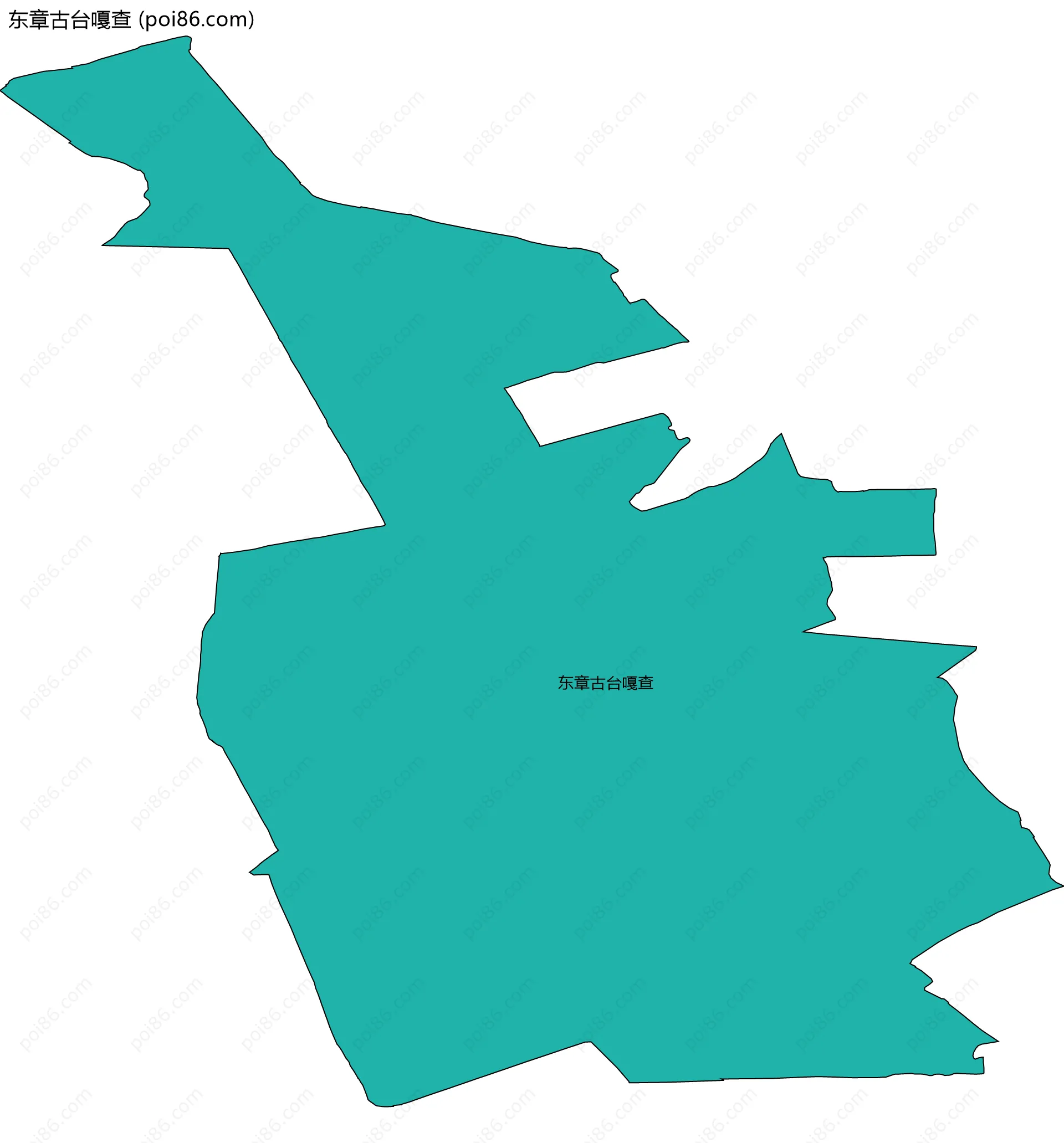 东章古台嘎查边界地图