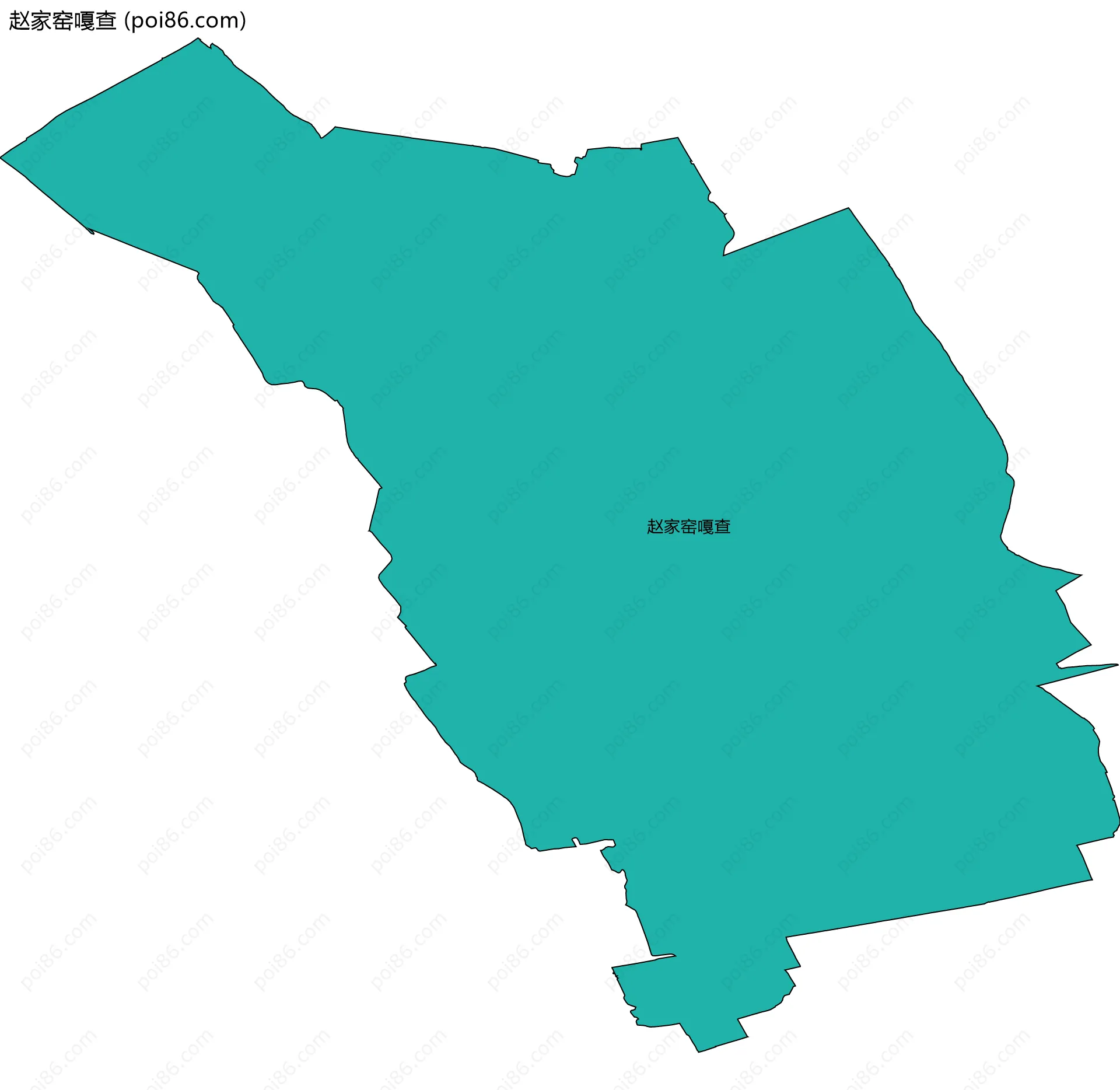 赵家窑嘎查边界地图