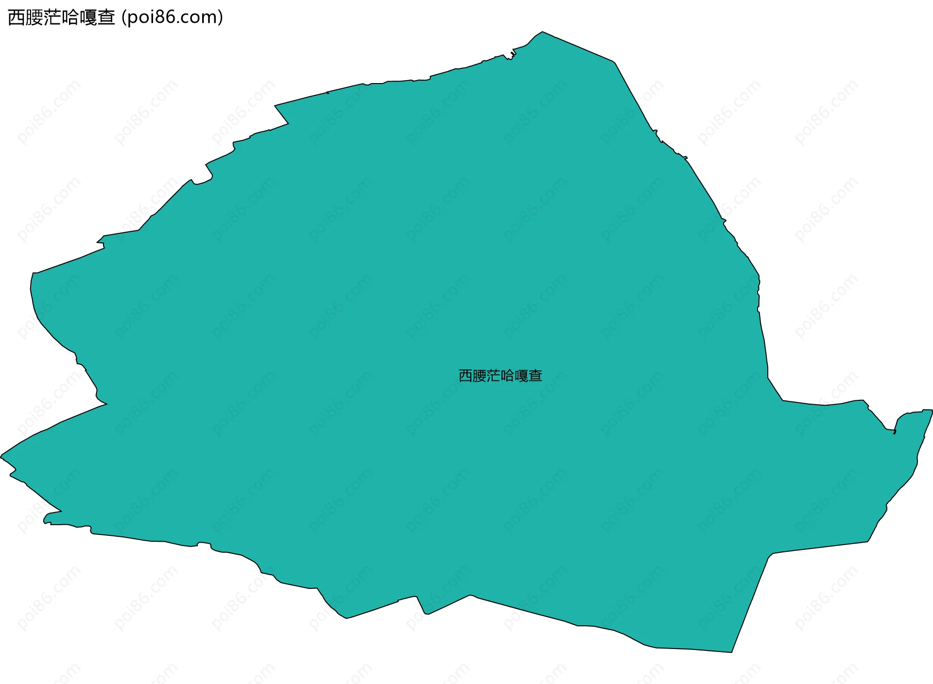 西腰茫哈嘎查边界地图