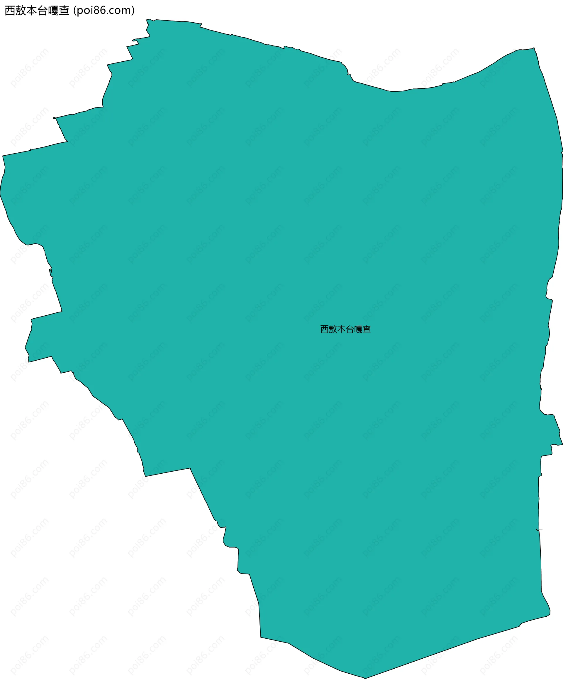 西敖本台嘎查边界地图