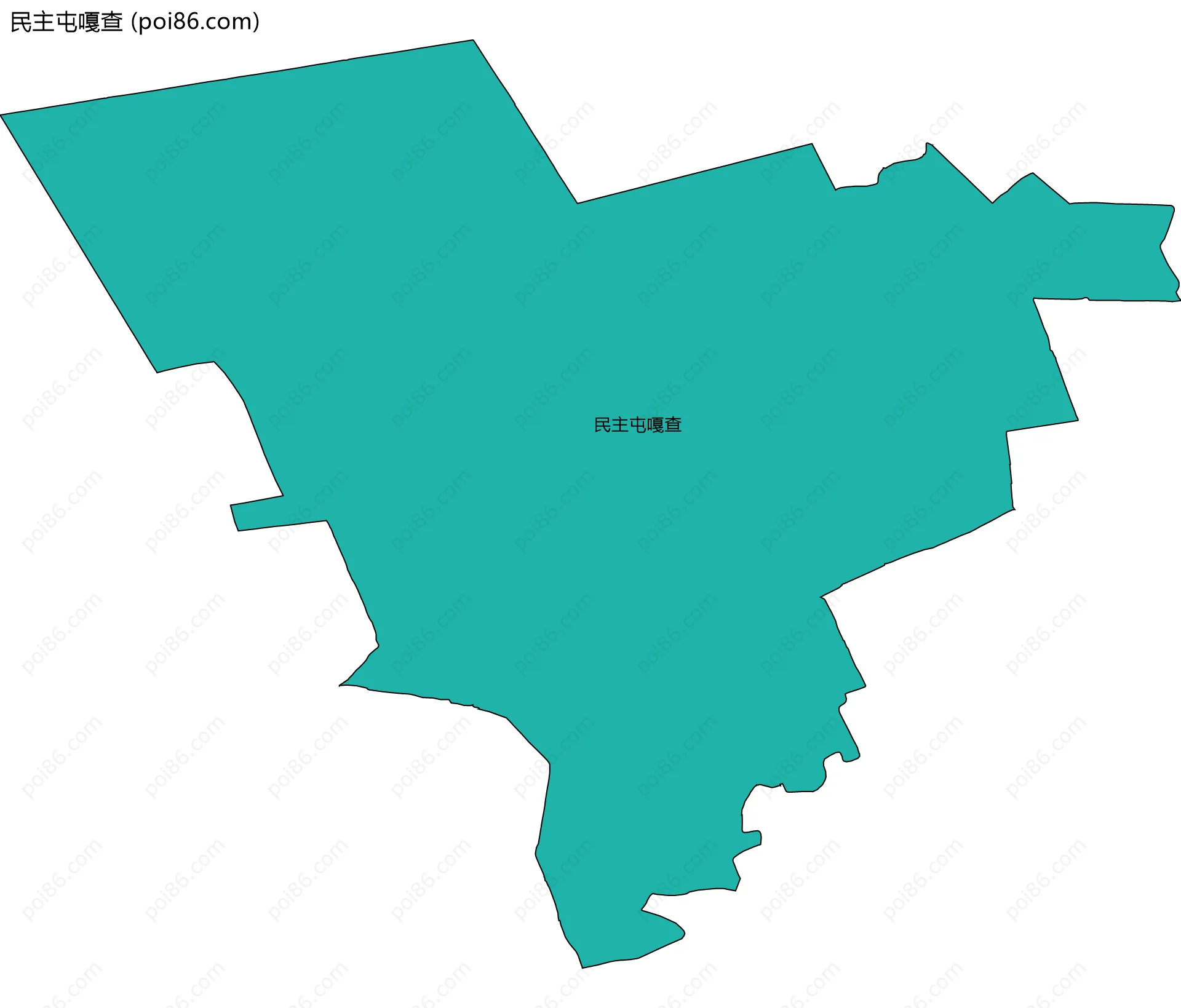 民主屯嘎查边界地图