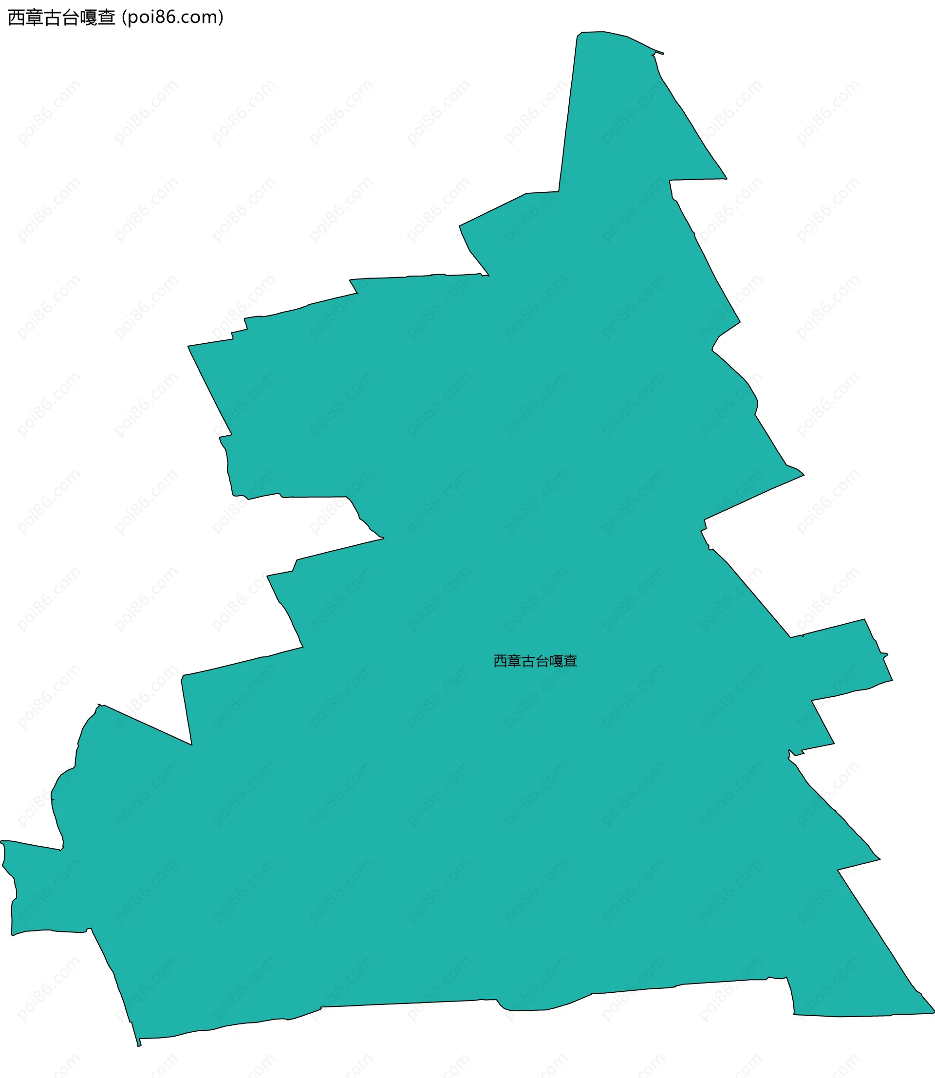 西章古台嘎查边界地图