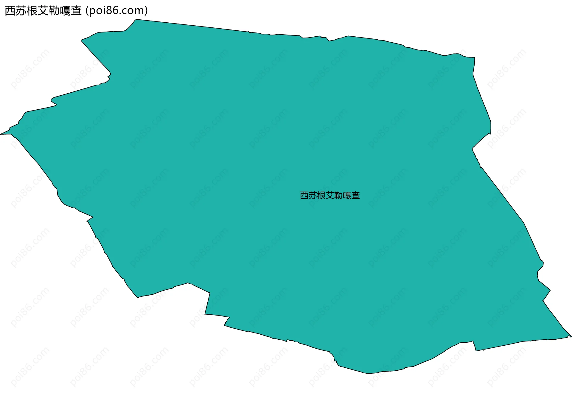 西苏根艾勒嘎查边界地图
